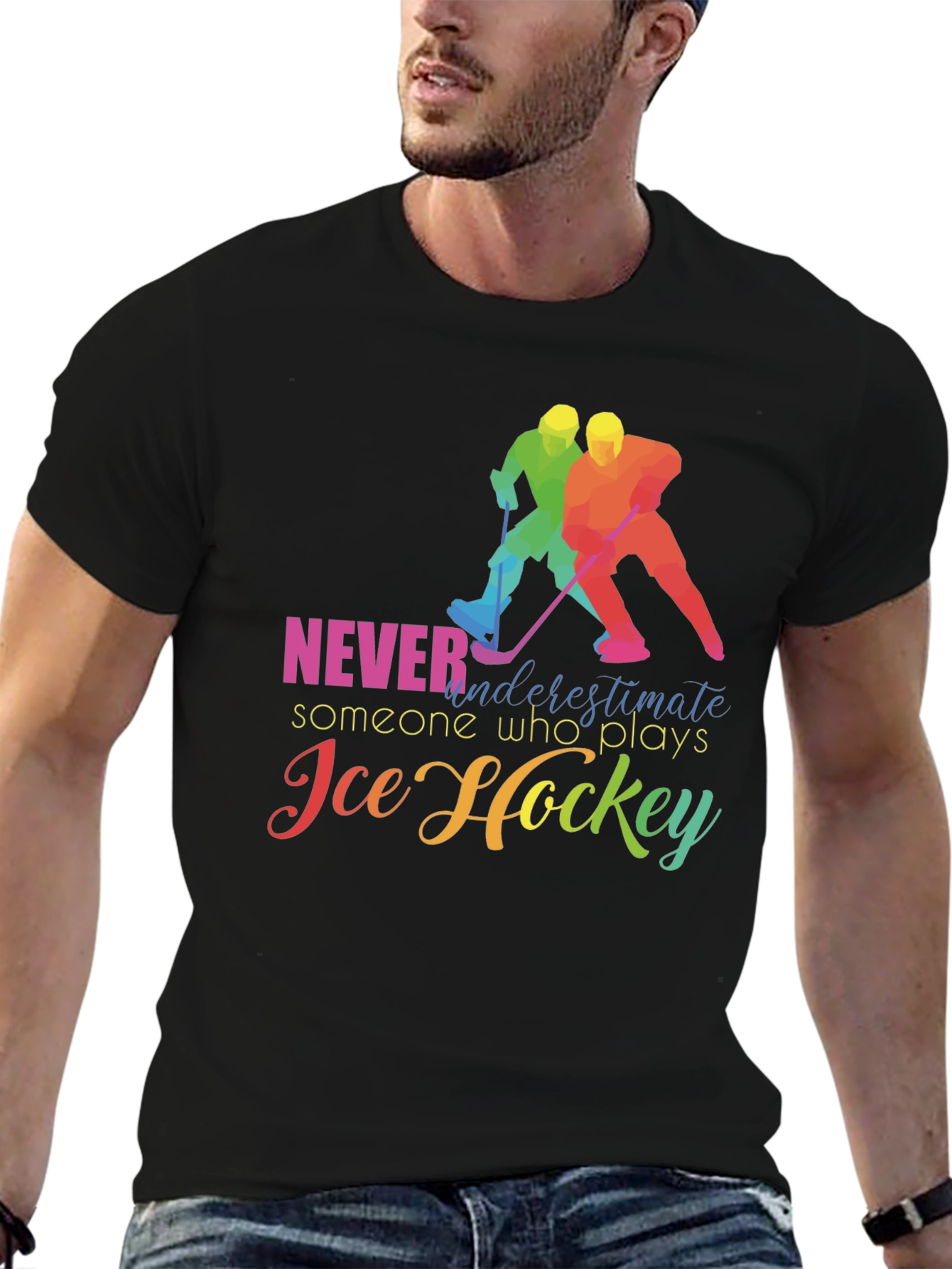 Black Ice Hockey T-Shirt: Never Underestimate view 6