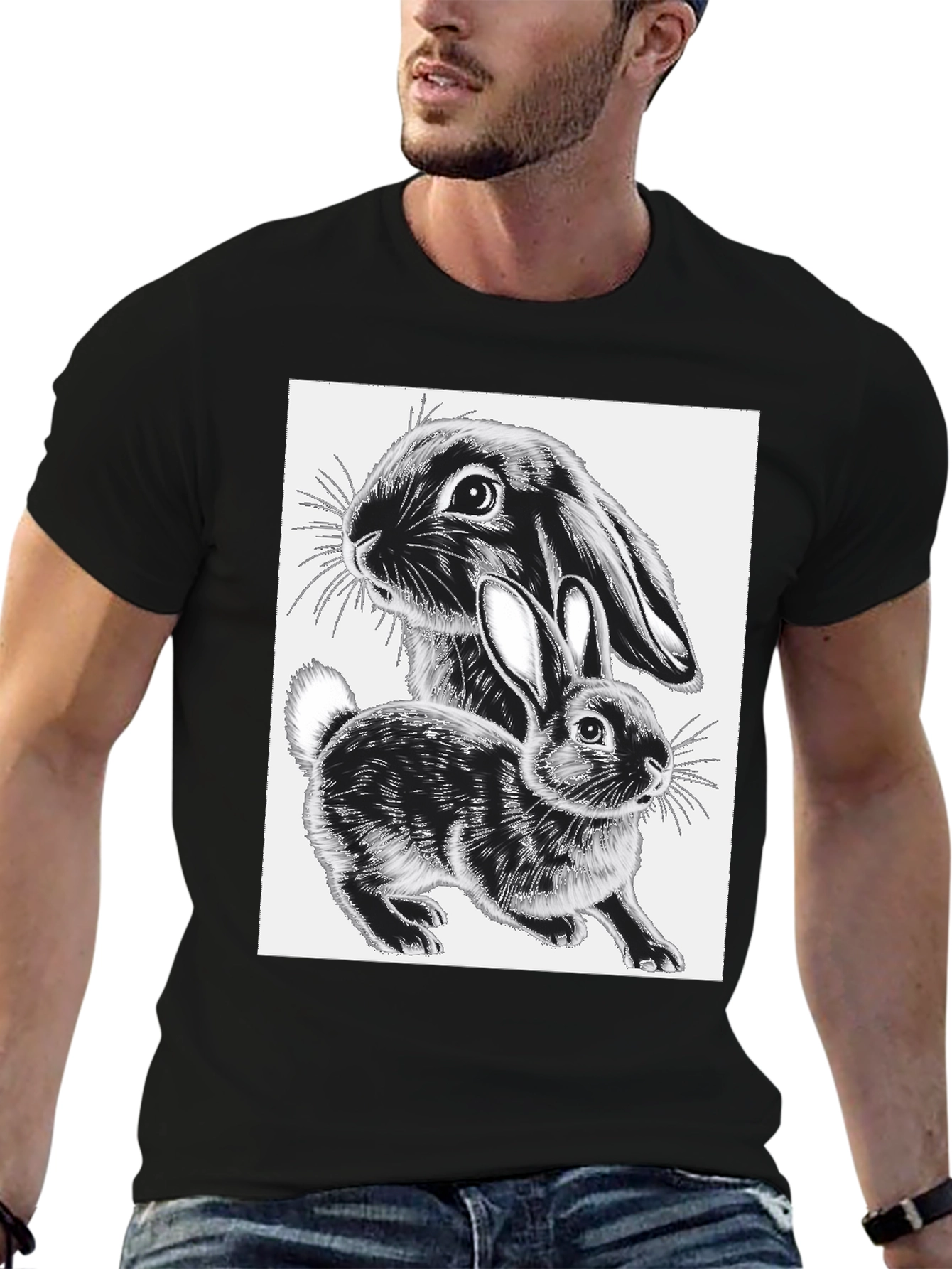 Black Black Rabbit Graphic Tee view 6