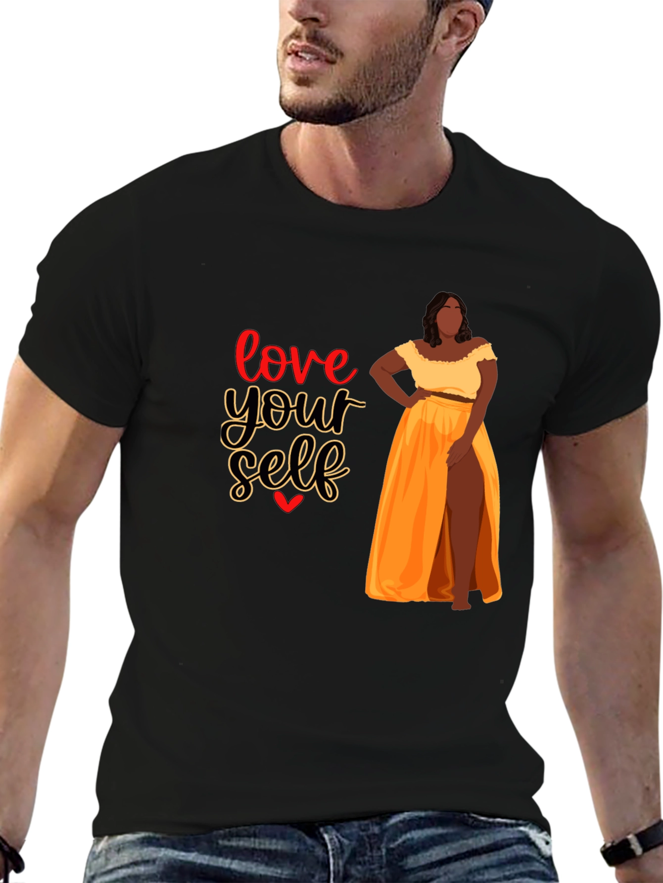 Black Love Yourself Women's Graphic Tee view 6