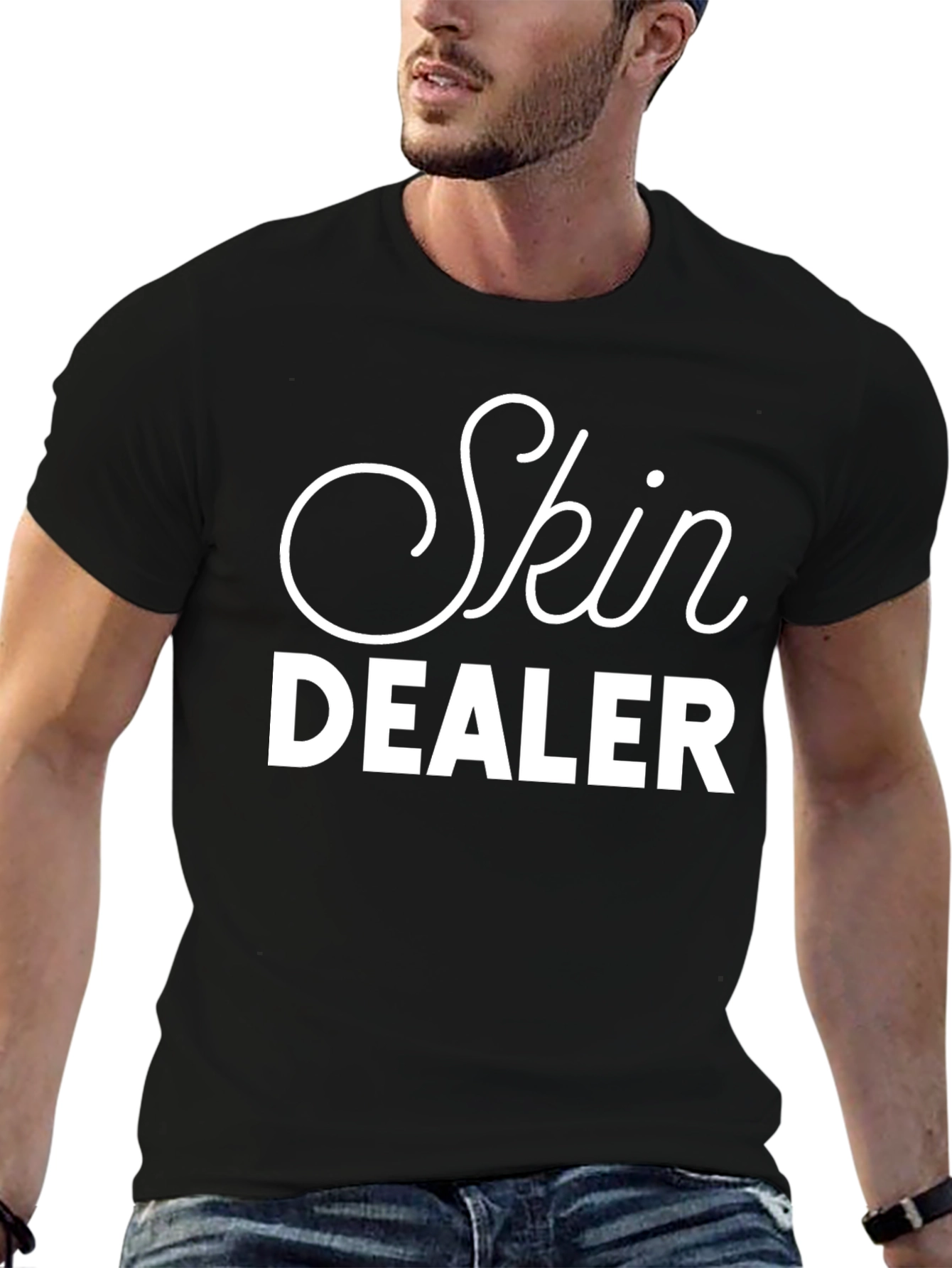Black Skin Dealer Graphic Tee - Trendy Casual Wear view 6
