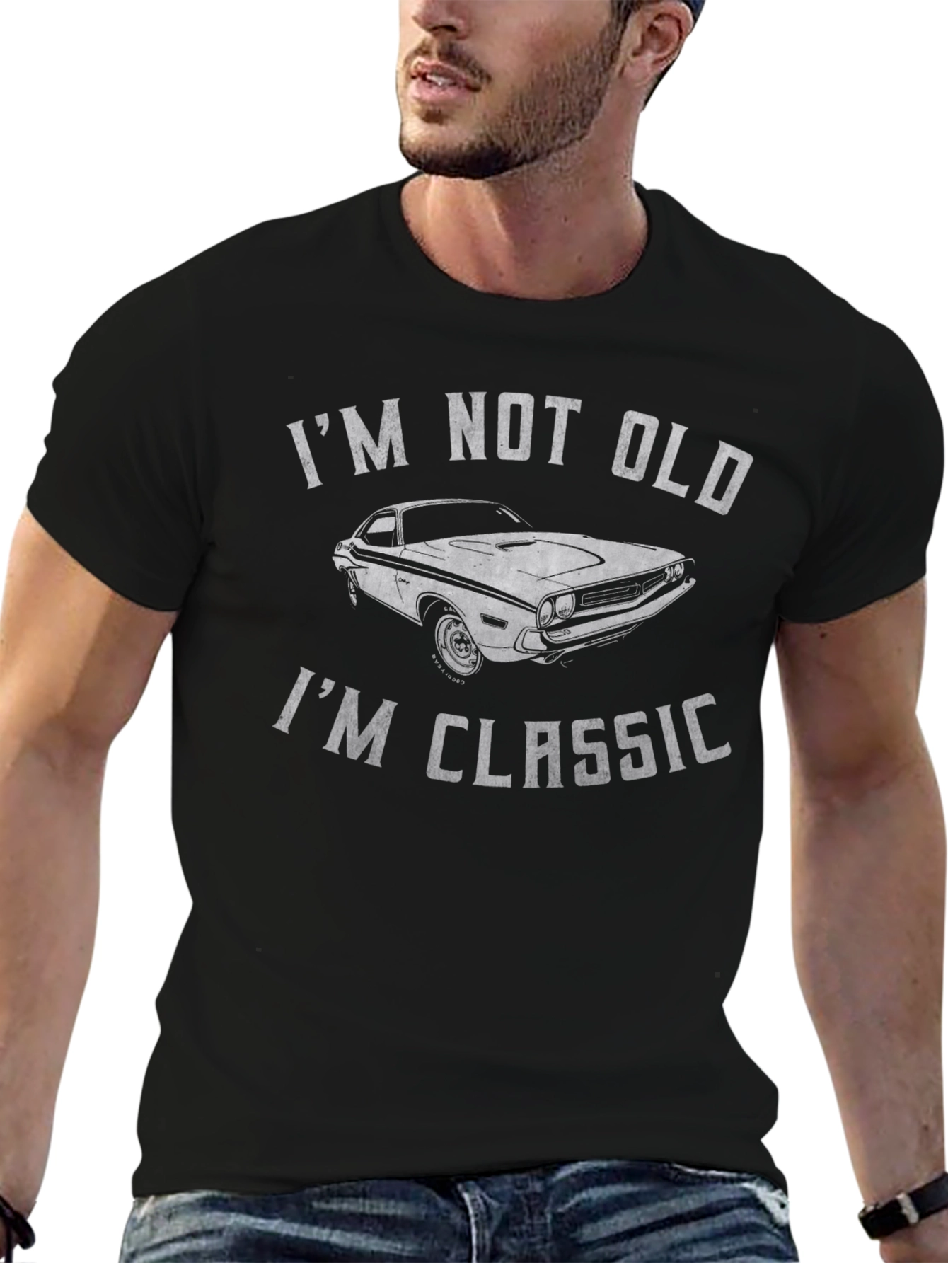 Black I'm Not Old, I'm Classic Car T-Shirt view 6