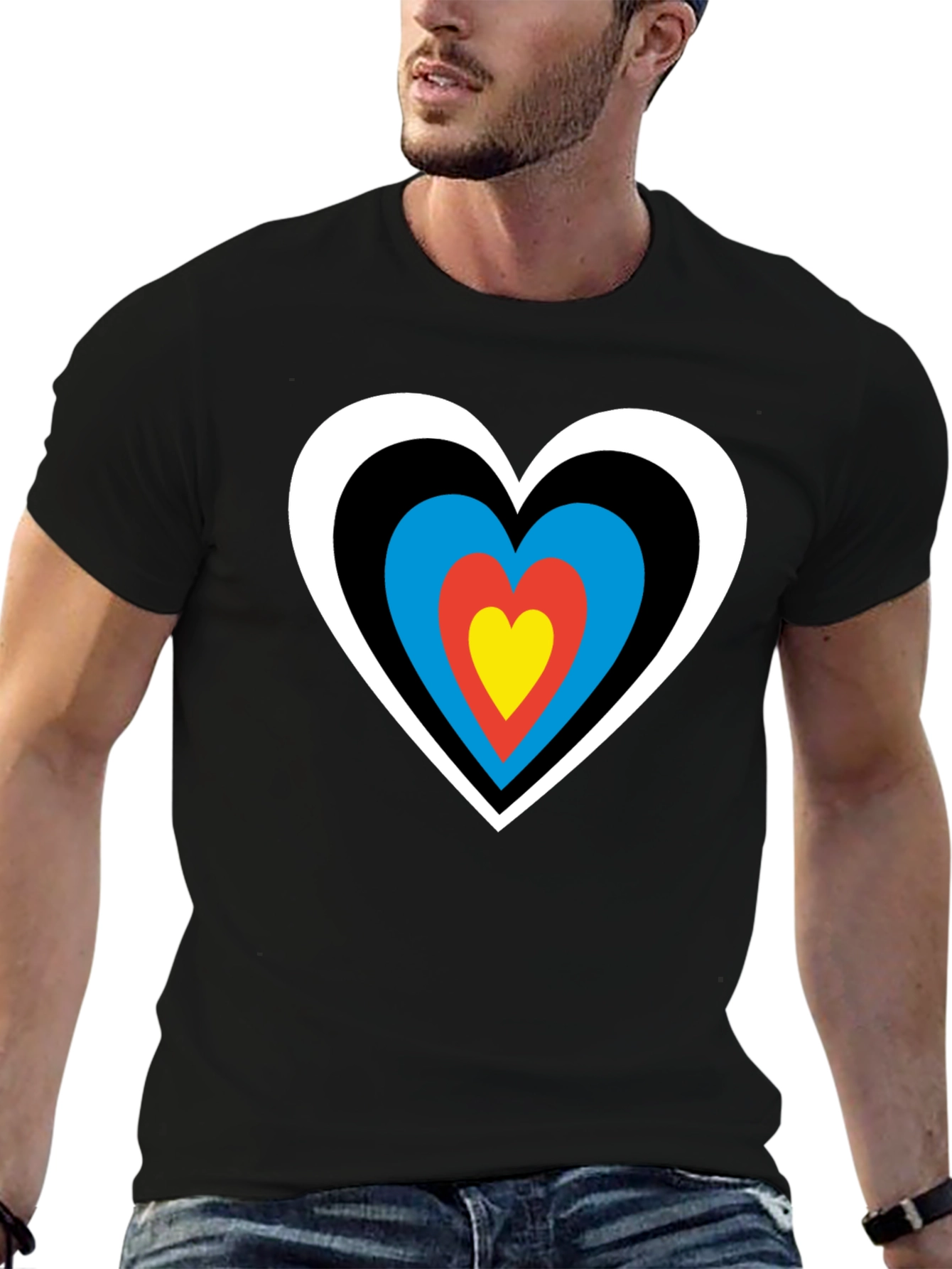 Black Heart Target Black T-Shirt - Archery Love view 6