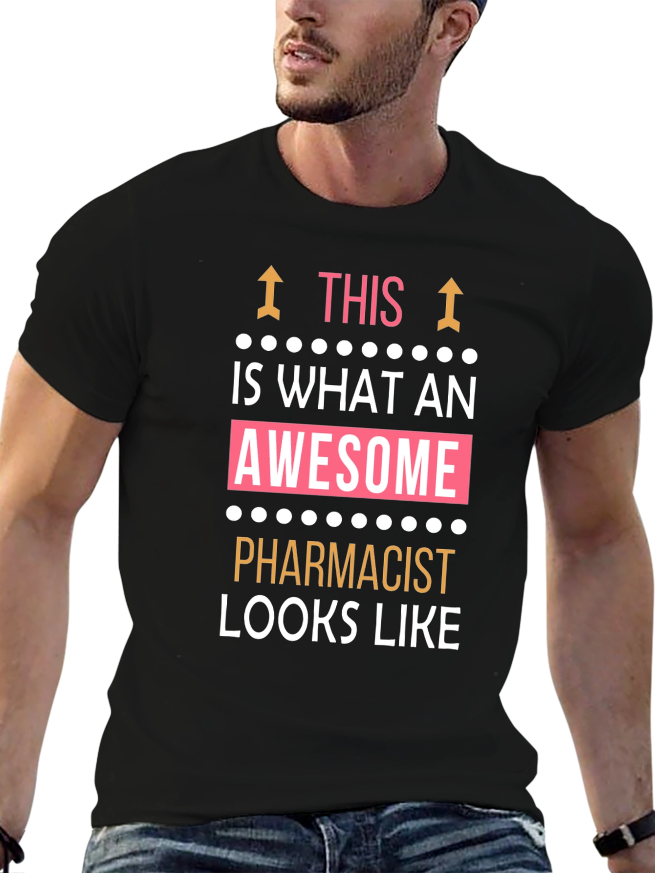 Black Awesome Pharmacist T-Shirt - Funny Gift! view 6