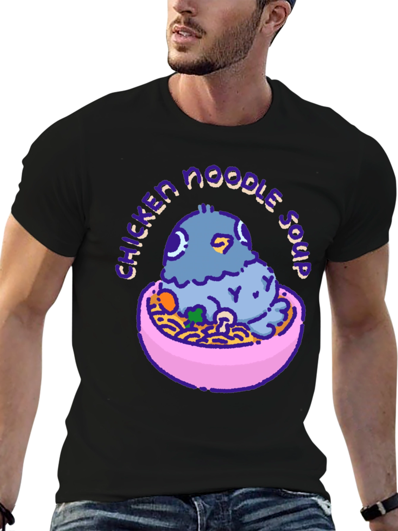 Black Chicken Noodle Soup Pigeon T-Shirt view 6