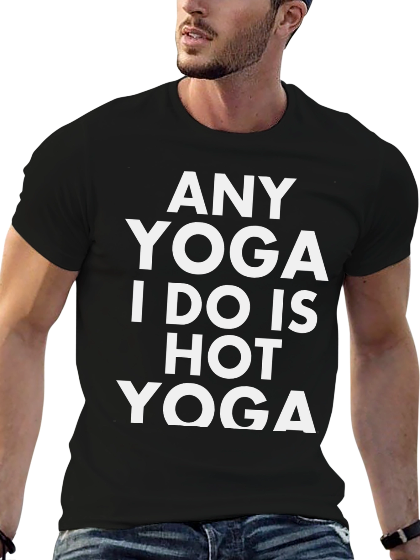 Black Hot Yoga Graphic Tee - Unisex view 6