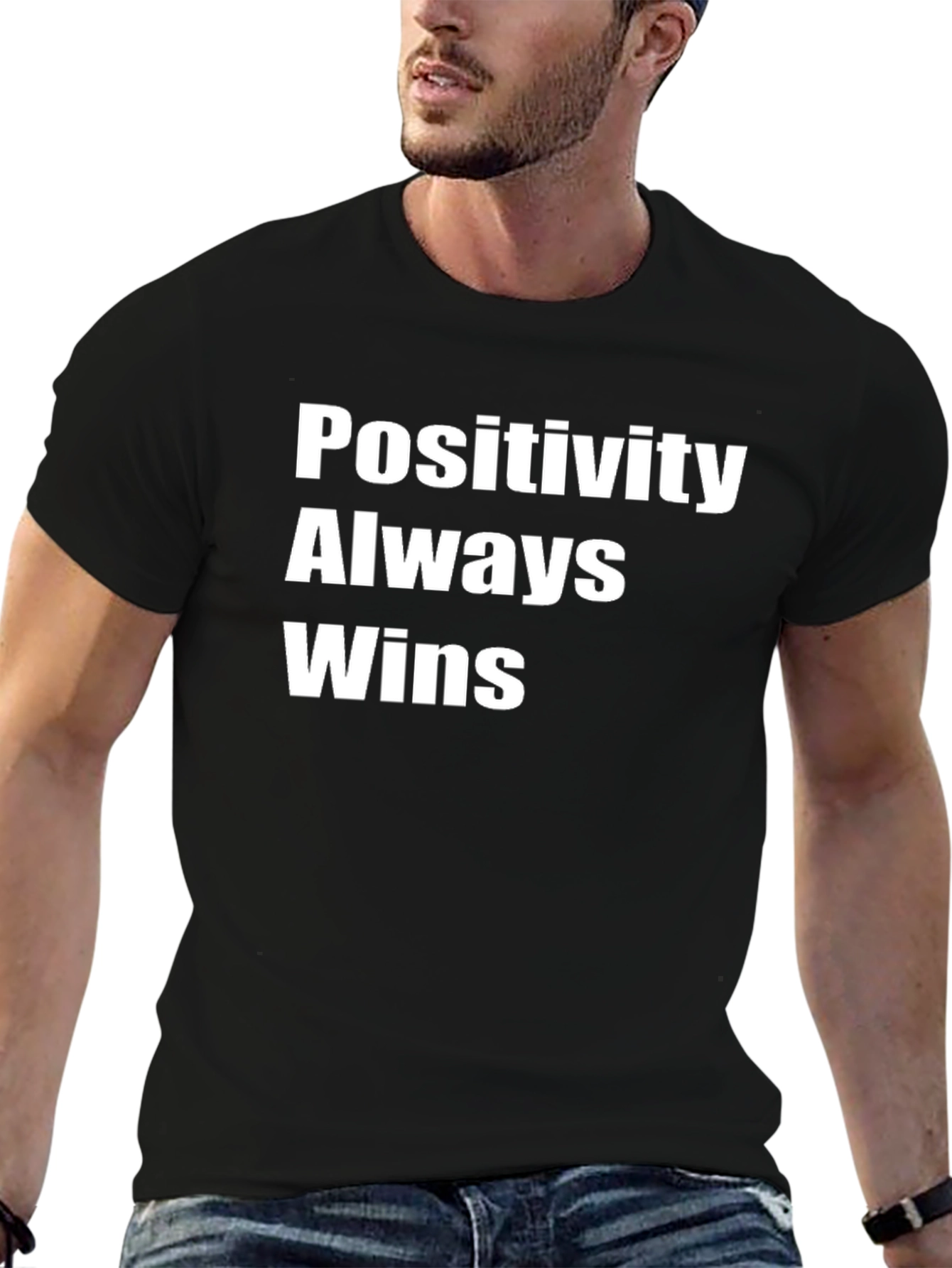Black Positivity Always Wins Black T-Shirt view 6