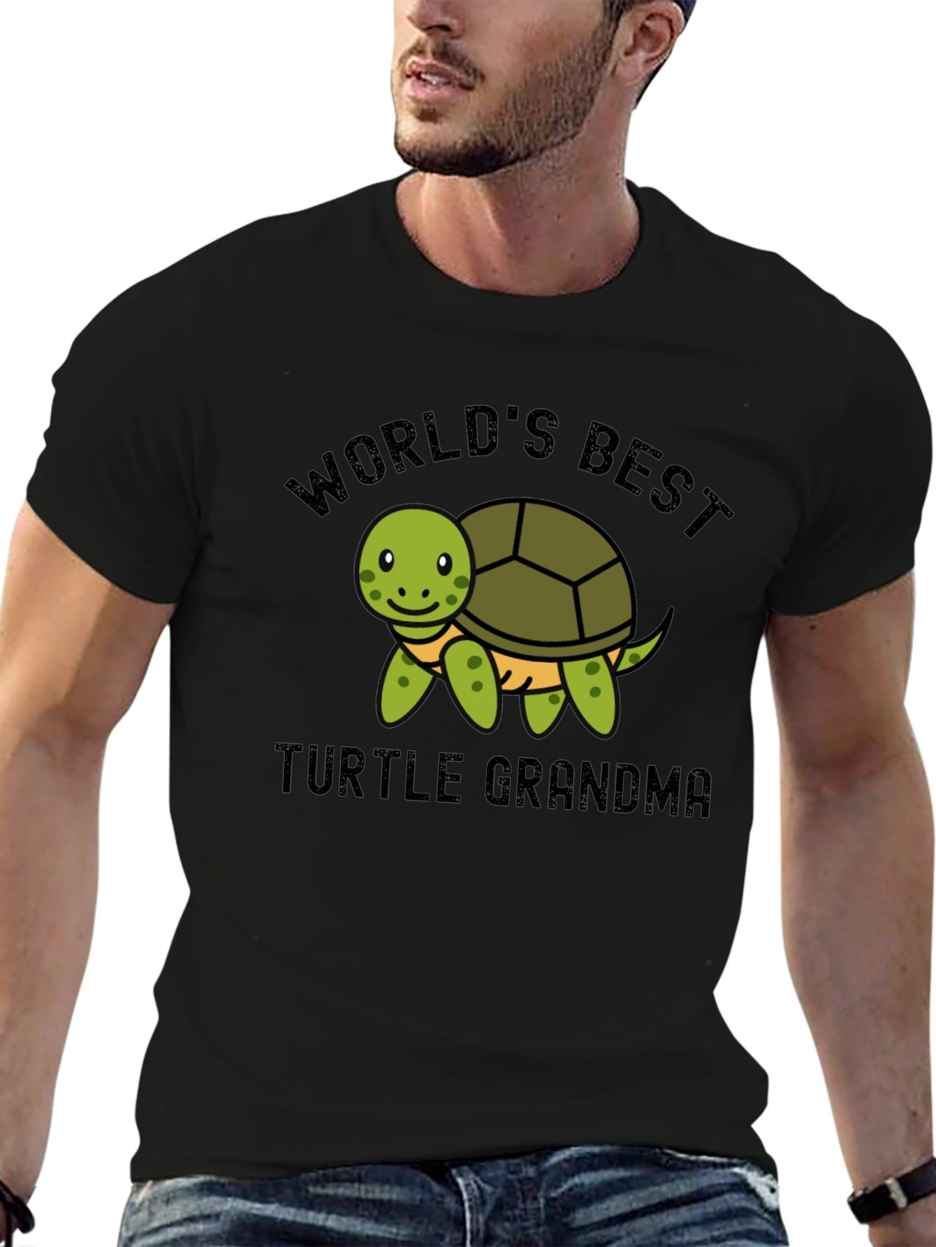 Black World's Best Turtle Grandma T-Shirt view 6
