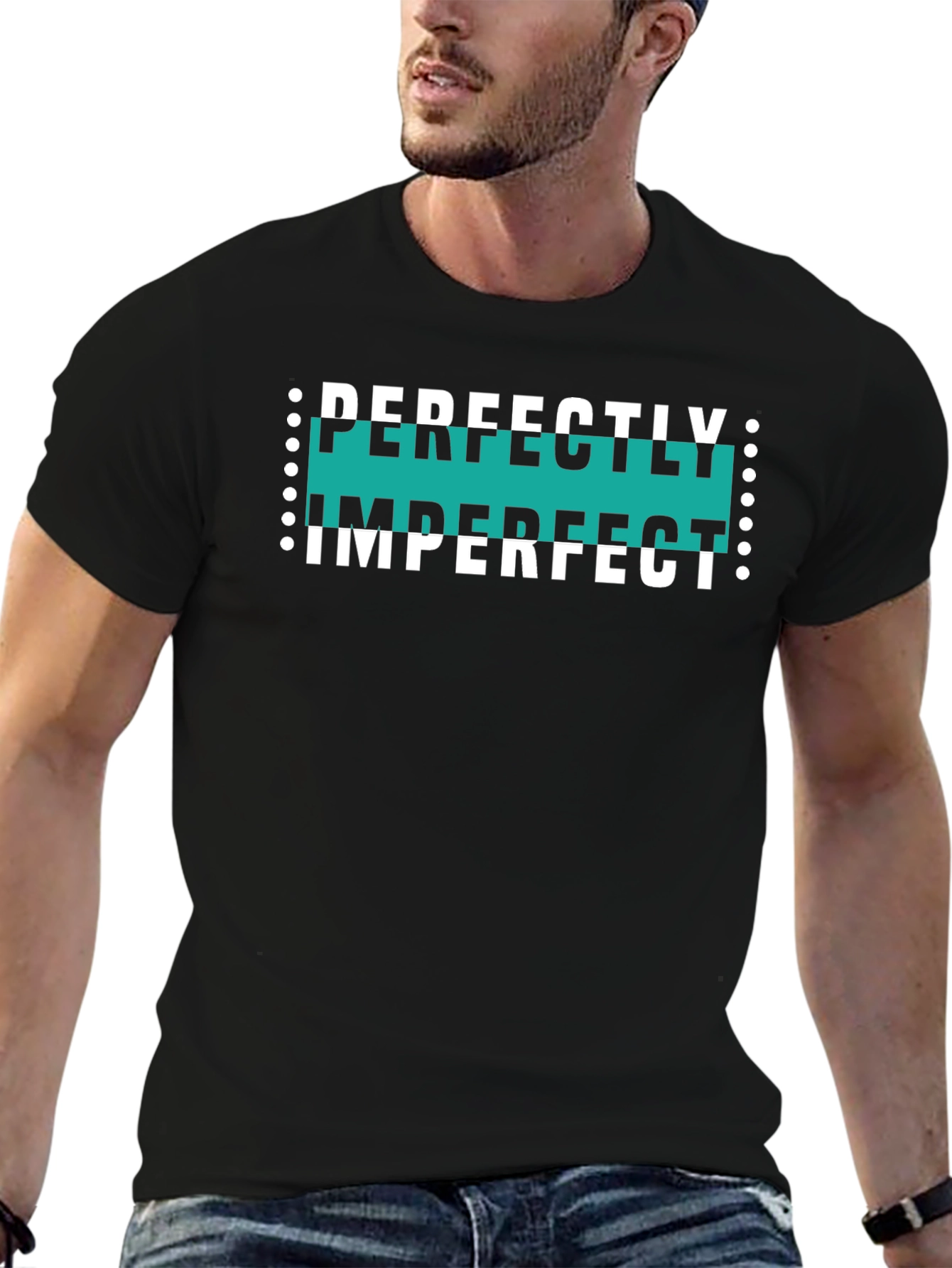 Black Perfectly Imperfect Graphic Tee view 6