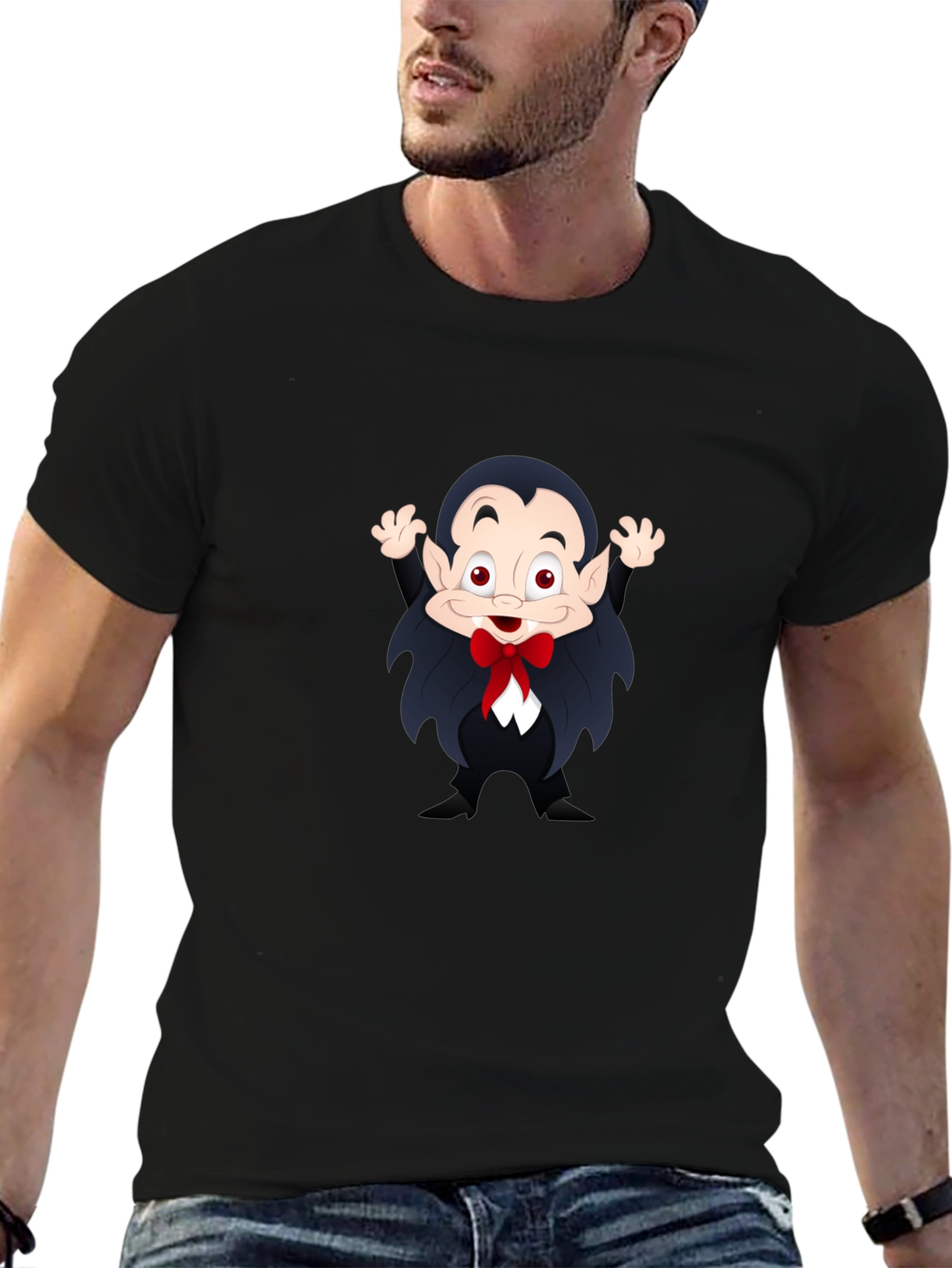 Black Cartoon Vampire T-Shirt view 6