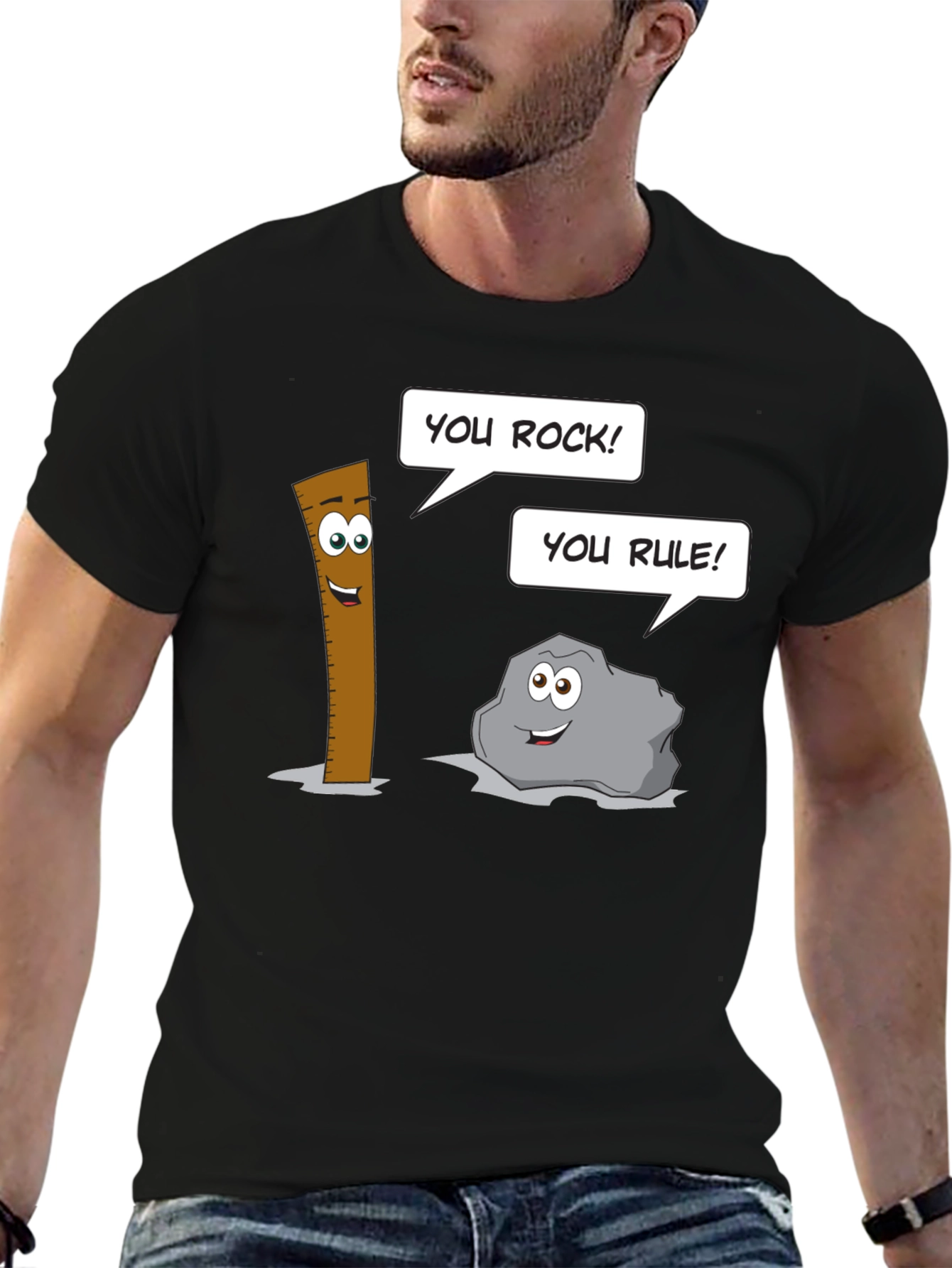 Black You Rock You Rule T-Shirt view 6