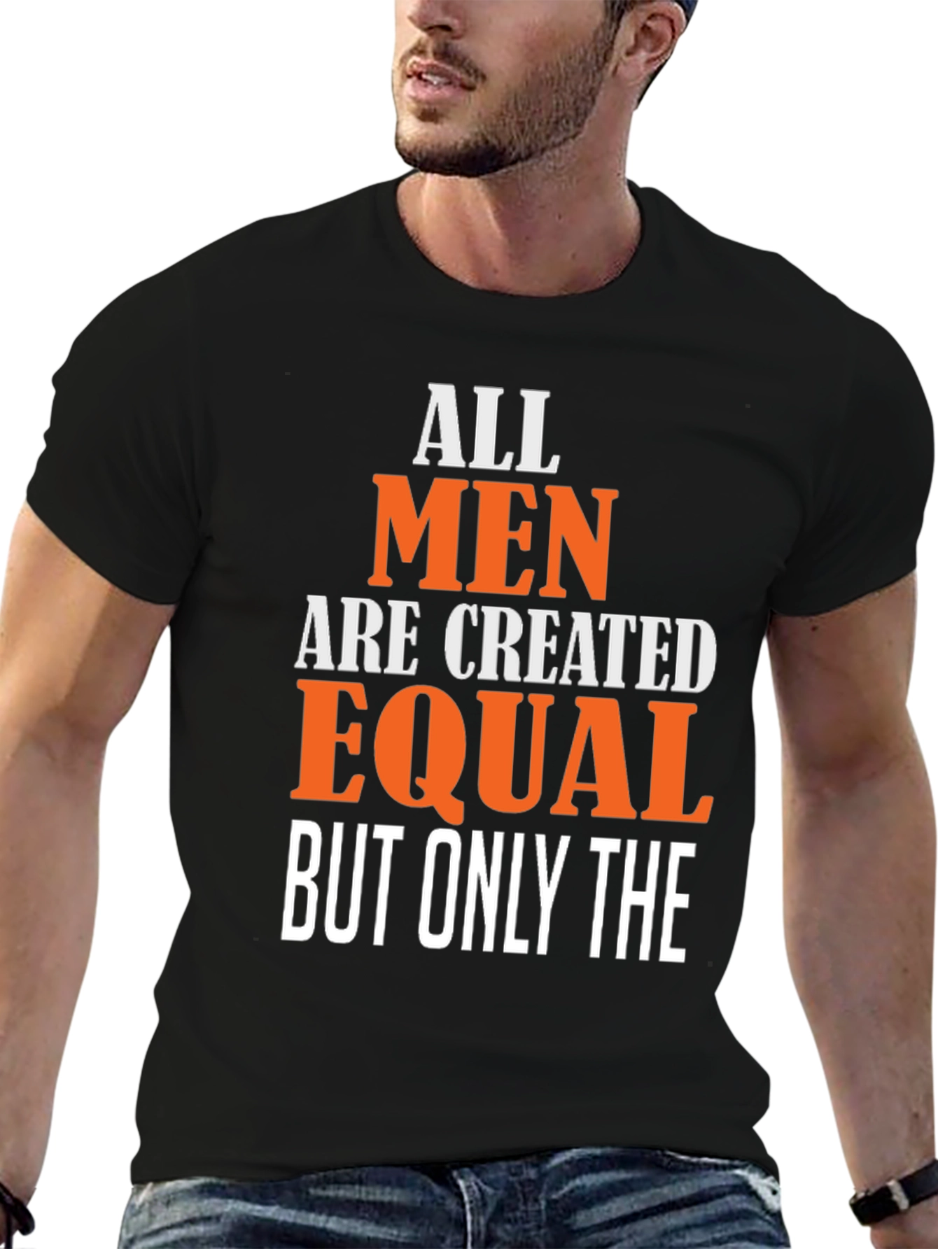 Black All Men Are Created Equal Graphic Tee view 6