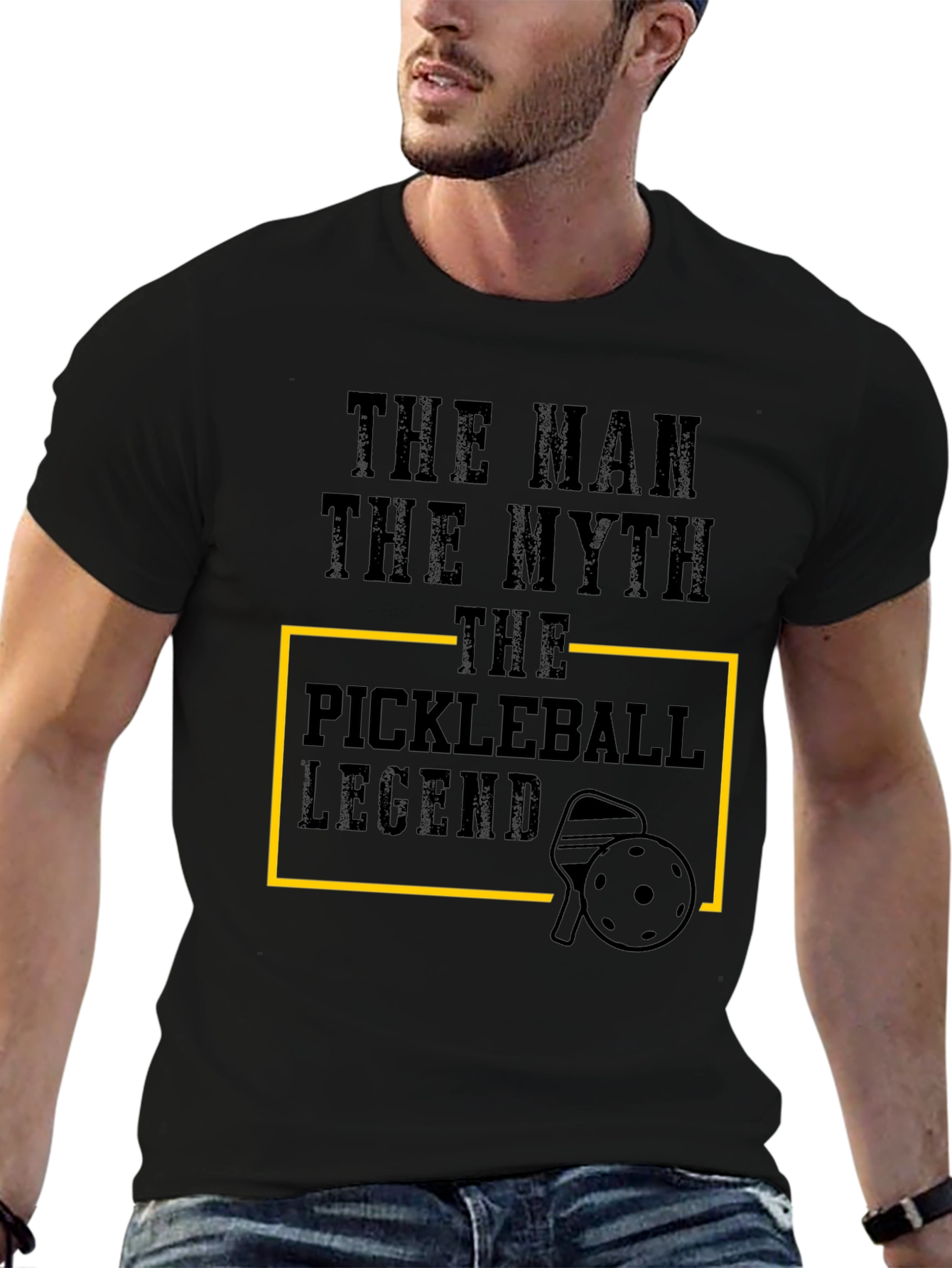 Black The Pickleball Legend Tee - Man, Myth, Legend! view 6