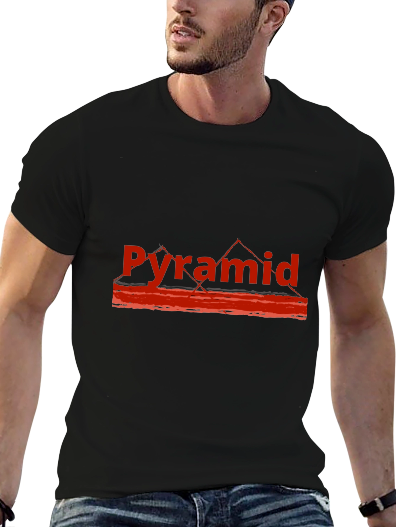 Black Pyramid Graphic Tee - Men's Black T-Shirt view 6