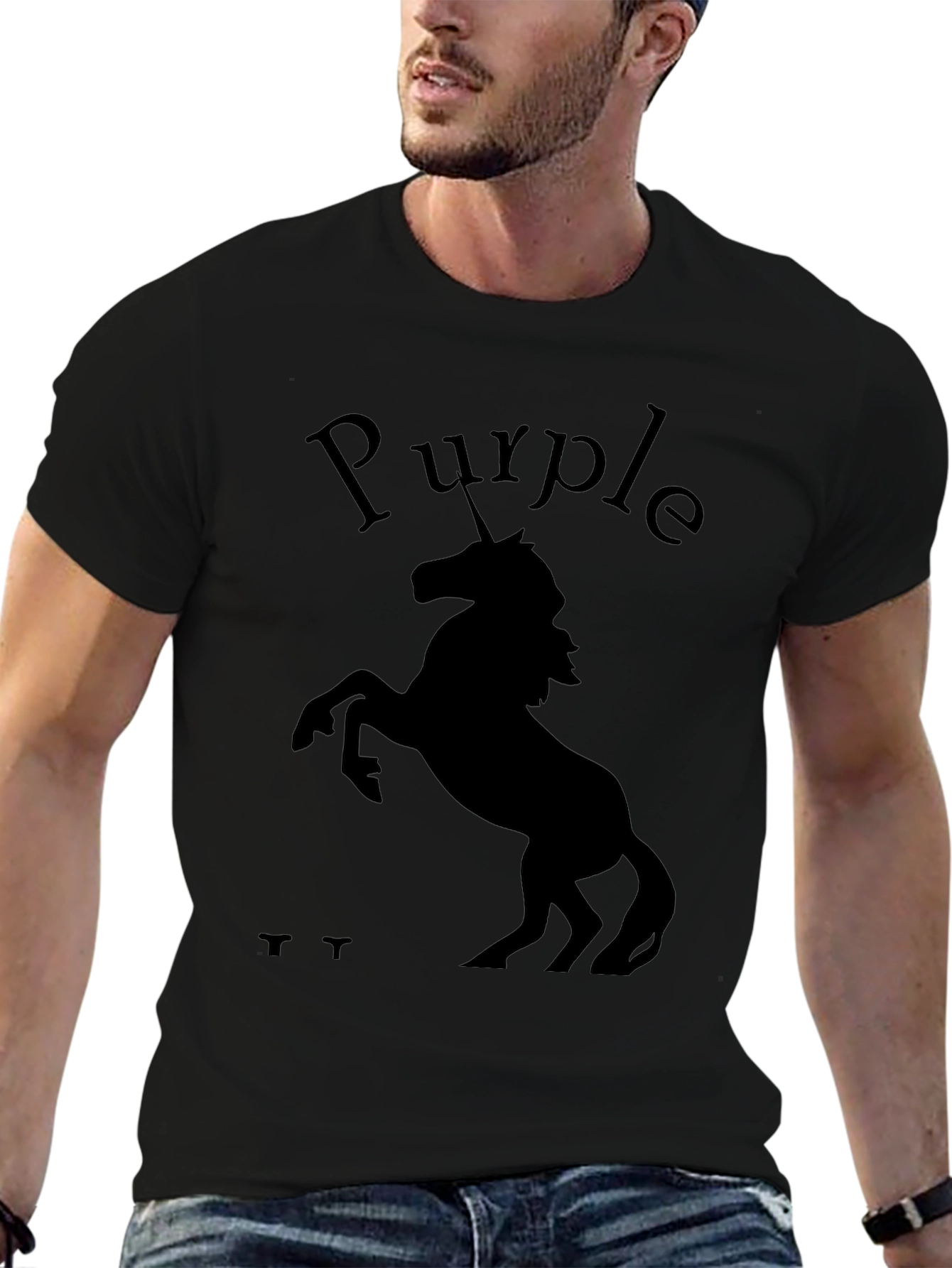 Black Black Unicorn Graphic Tee view 6