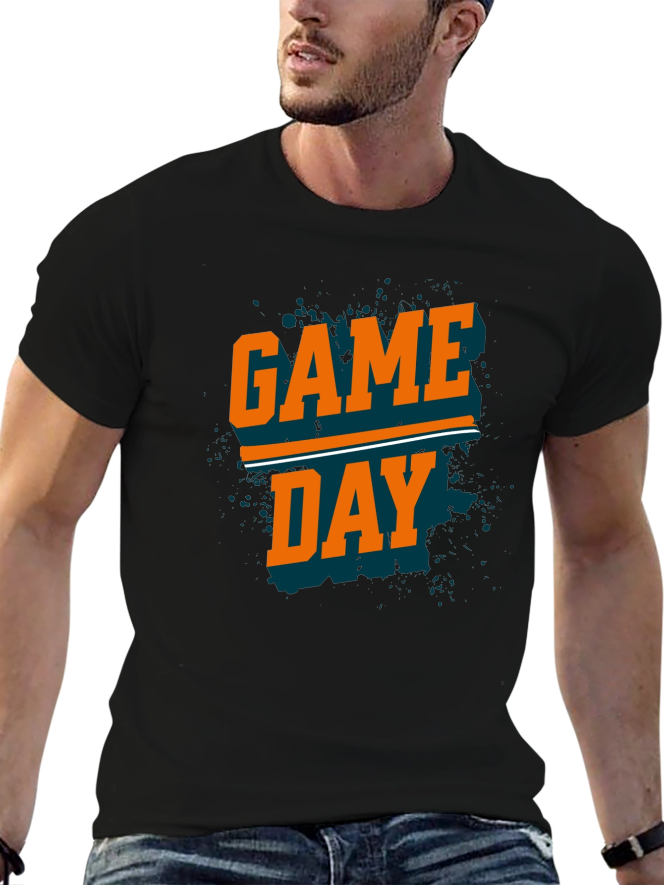 Black Game Day T-Shirt - Black view 6