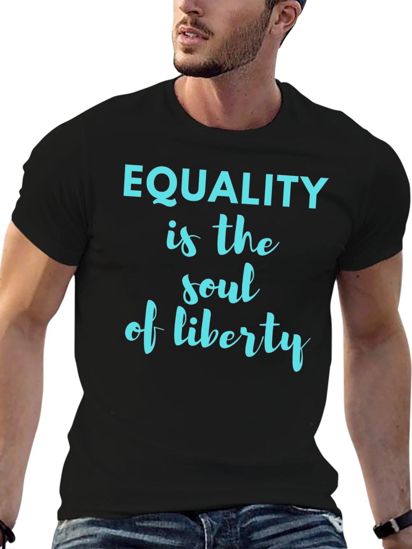 Black Equality is the Soul of Liberty Graphic Tee view 6