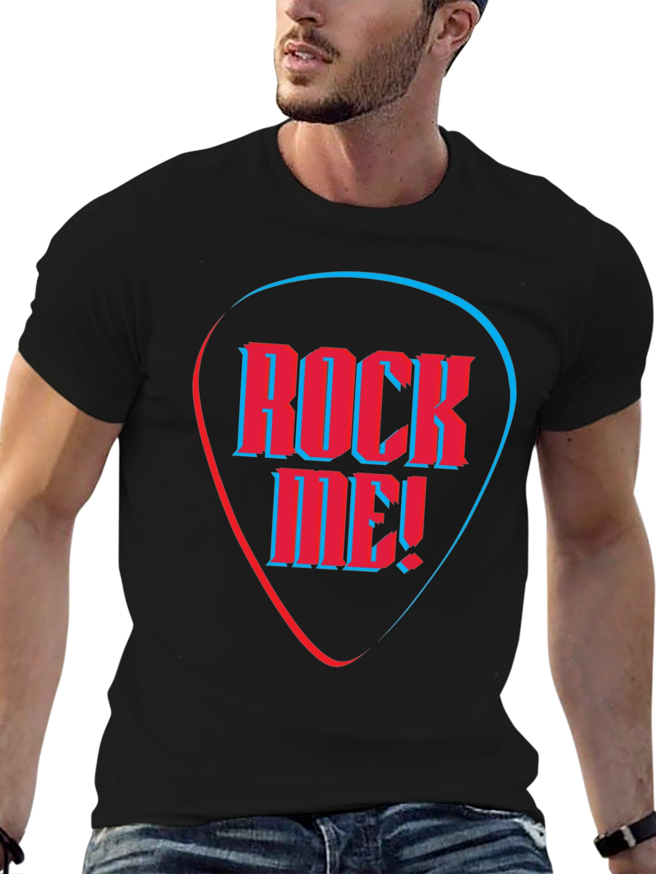 Black Rock Me Graphic Tee - Stylish Musician T-Shirt view 6