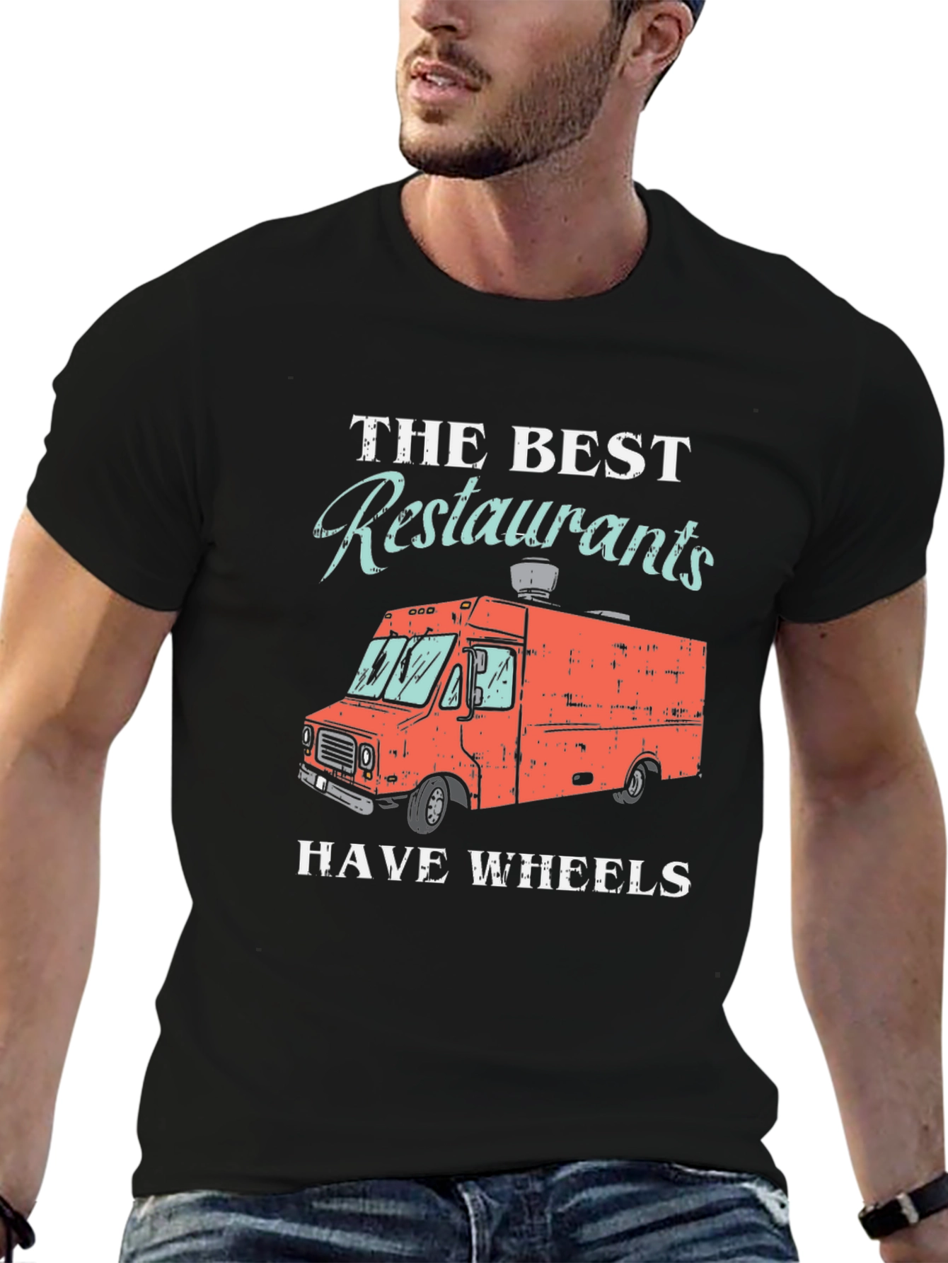 Black The Best Restaurants Have Wheels T-Shirt view 6