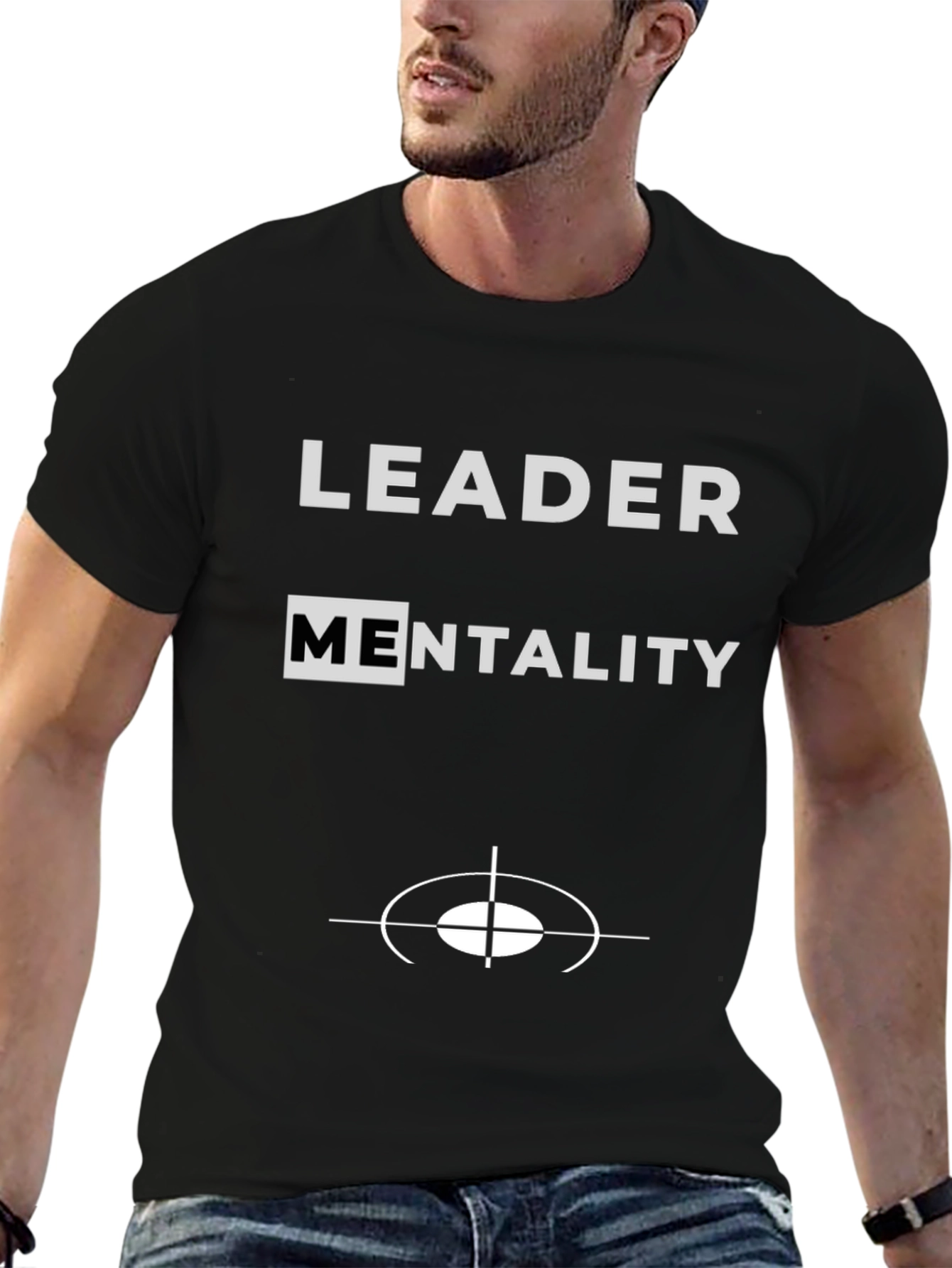 Black Leader Mentality T-Shirt - Black Graphic Tee view 6