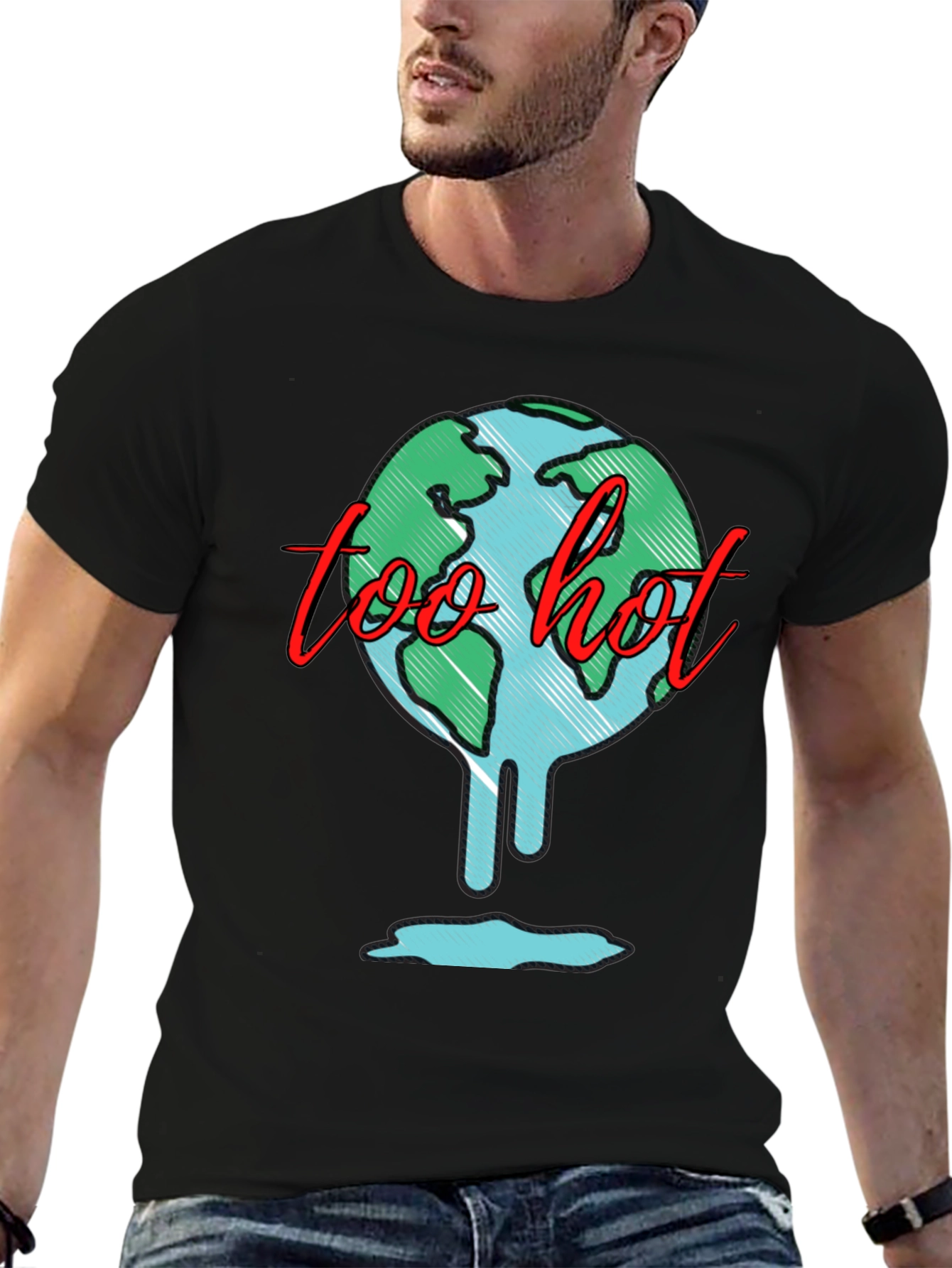 Too Hot Graphic Tee - Global Warming Awareness Shirt - 6