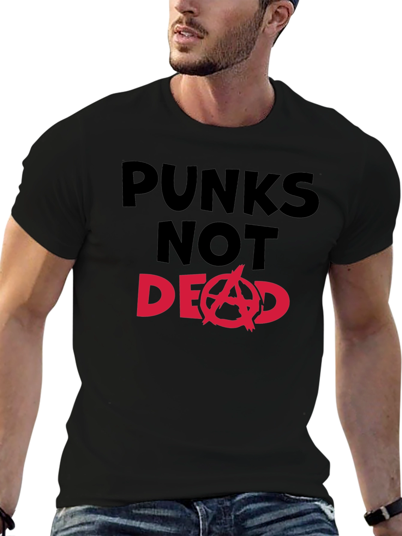 Black Punks Not Dead Graphic T-Shirt - Bold Statement Tee view 6