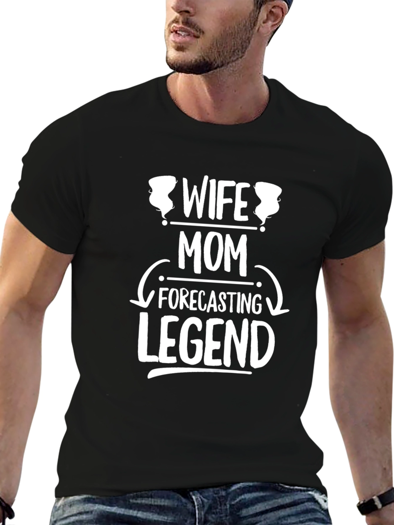 Black Wife Mom Forecasting Legend Novelty Graphic Tee view 6