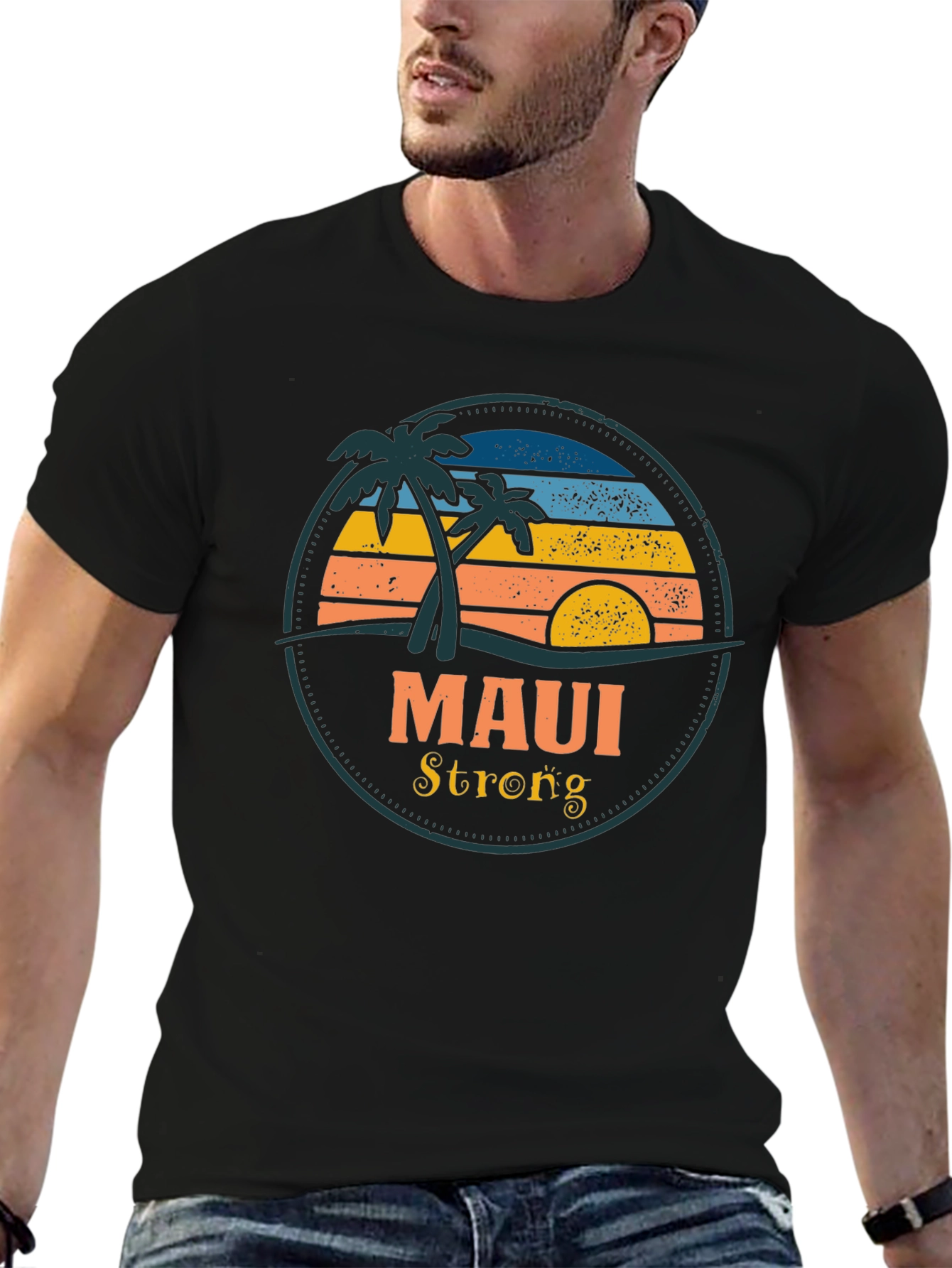 Black Maui Strong Graphic Tee - Island Vibes view 6