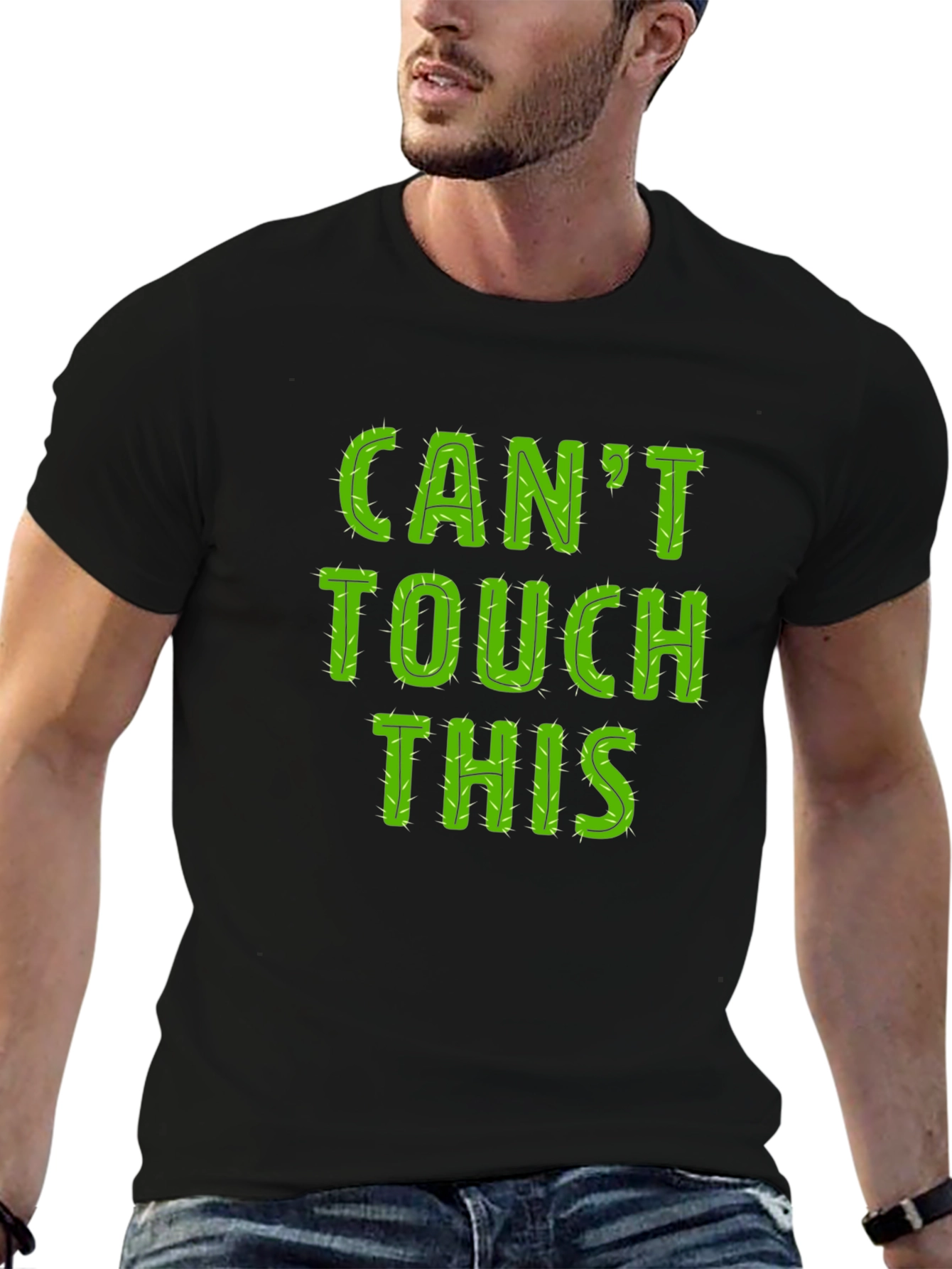 Black Can't Touch This Cactus Tee view 6