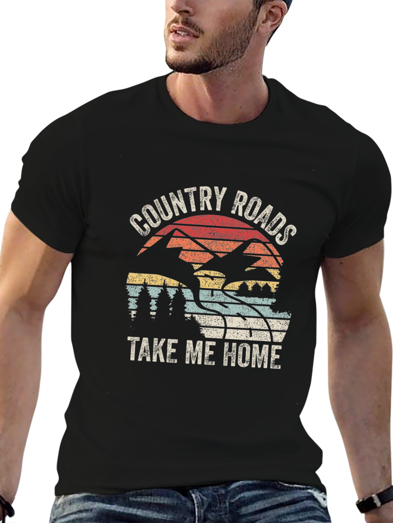 Black Country Roads T-Shirt - Take Me Home Black Tee view 6
