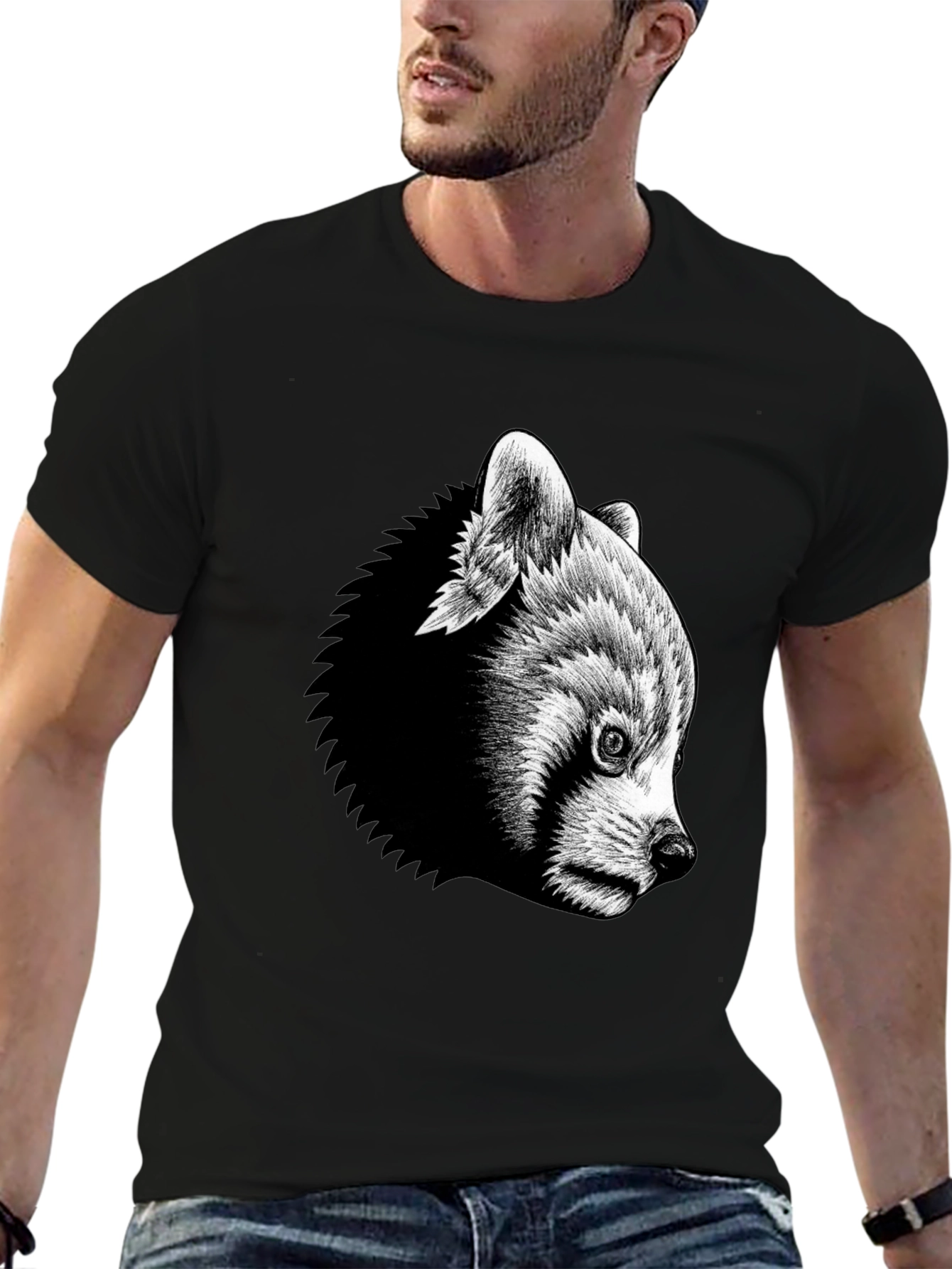 Black Black Bear Graphic Tee - Men's Short Sleeve Crew Neck view 6