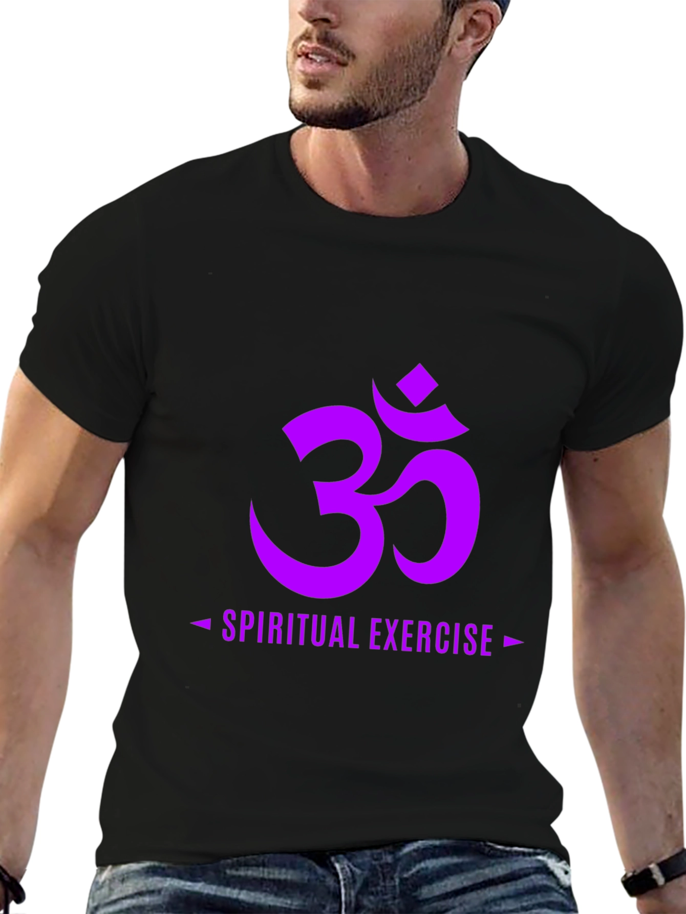 Black Spiritual Exercise Black Graphic Tee view 6