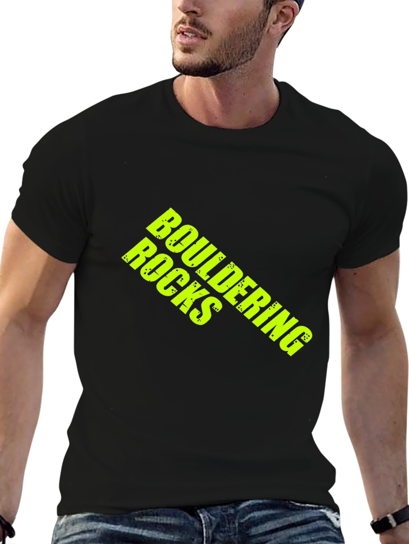 Black Bouldering Rocks T-Shirt - Black view 6