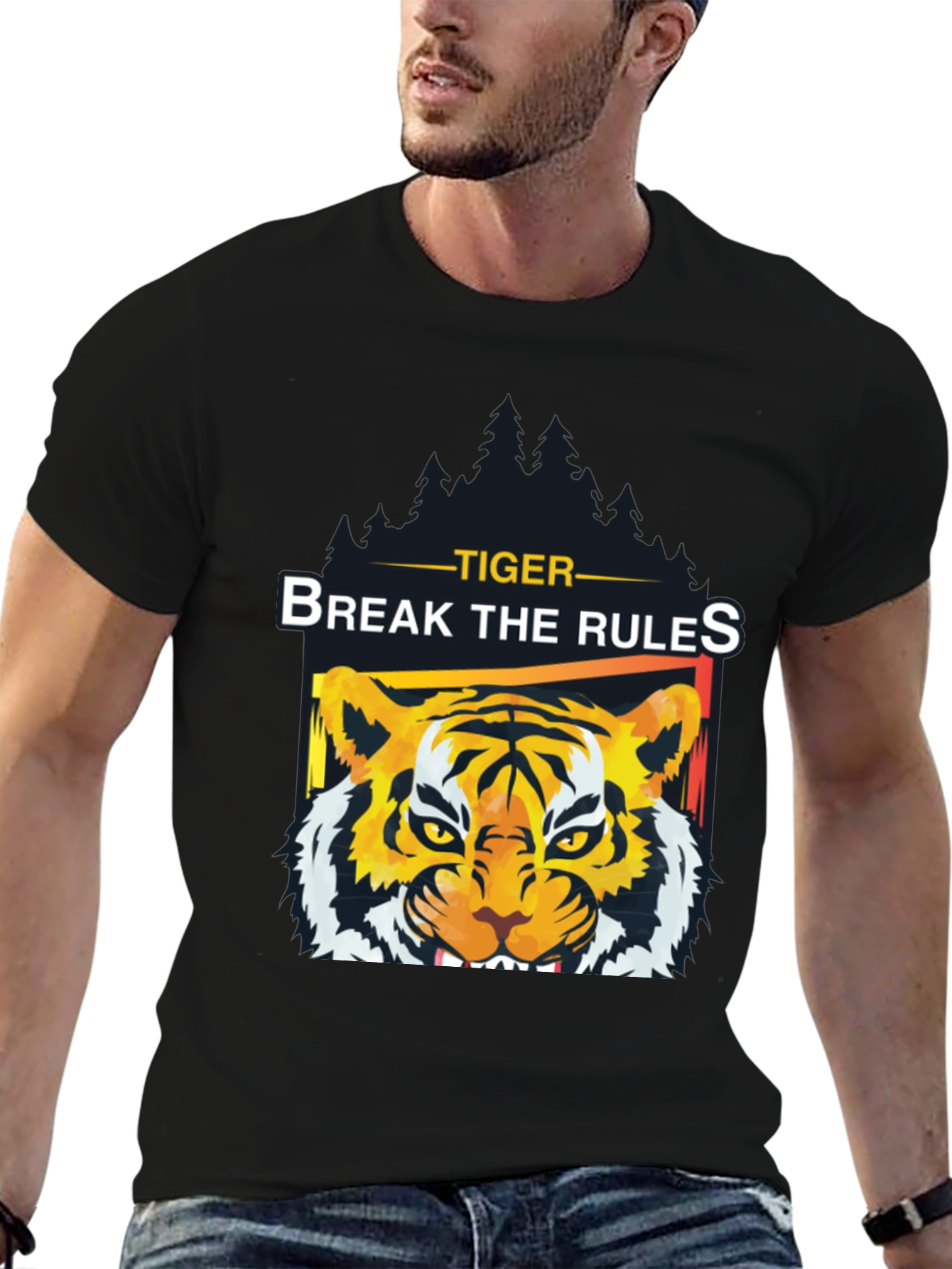Black Tiger Break The Rules Graphic Tee view 6