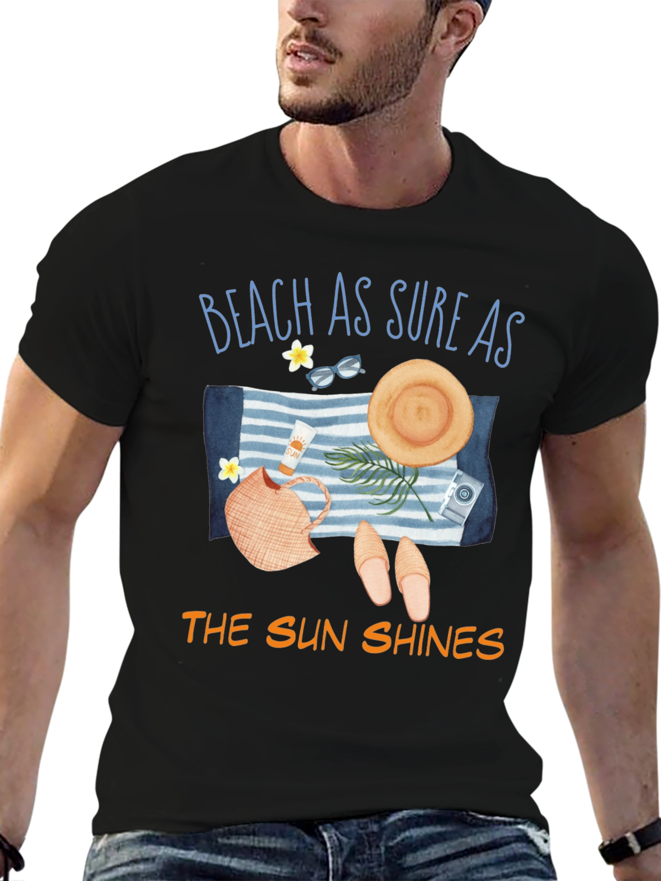Black Beach As Sure As The Sun Shines Graphic T-Shirt view 6
