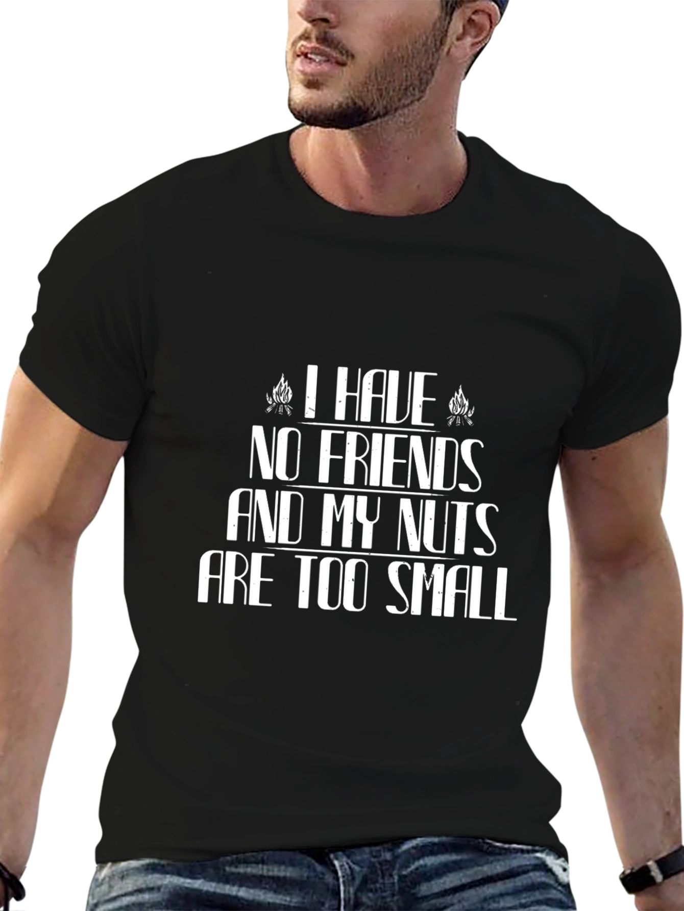 Black Humorous Graphic Tee: "I Have No Friends..." view 6