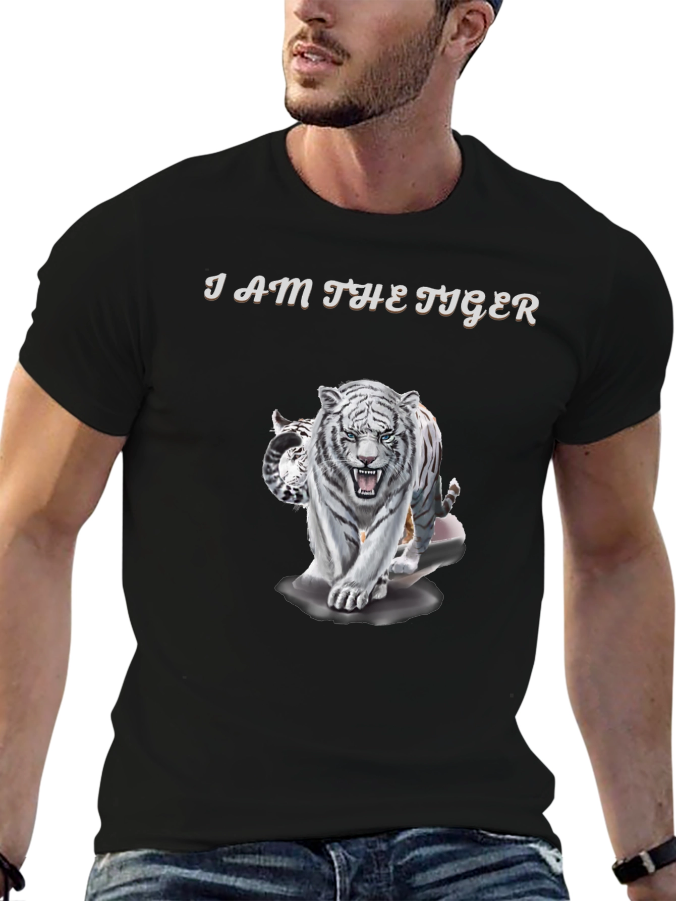 Black I Am The Tiger Graphic Tee view 6