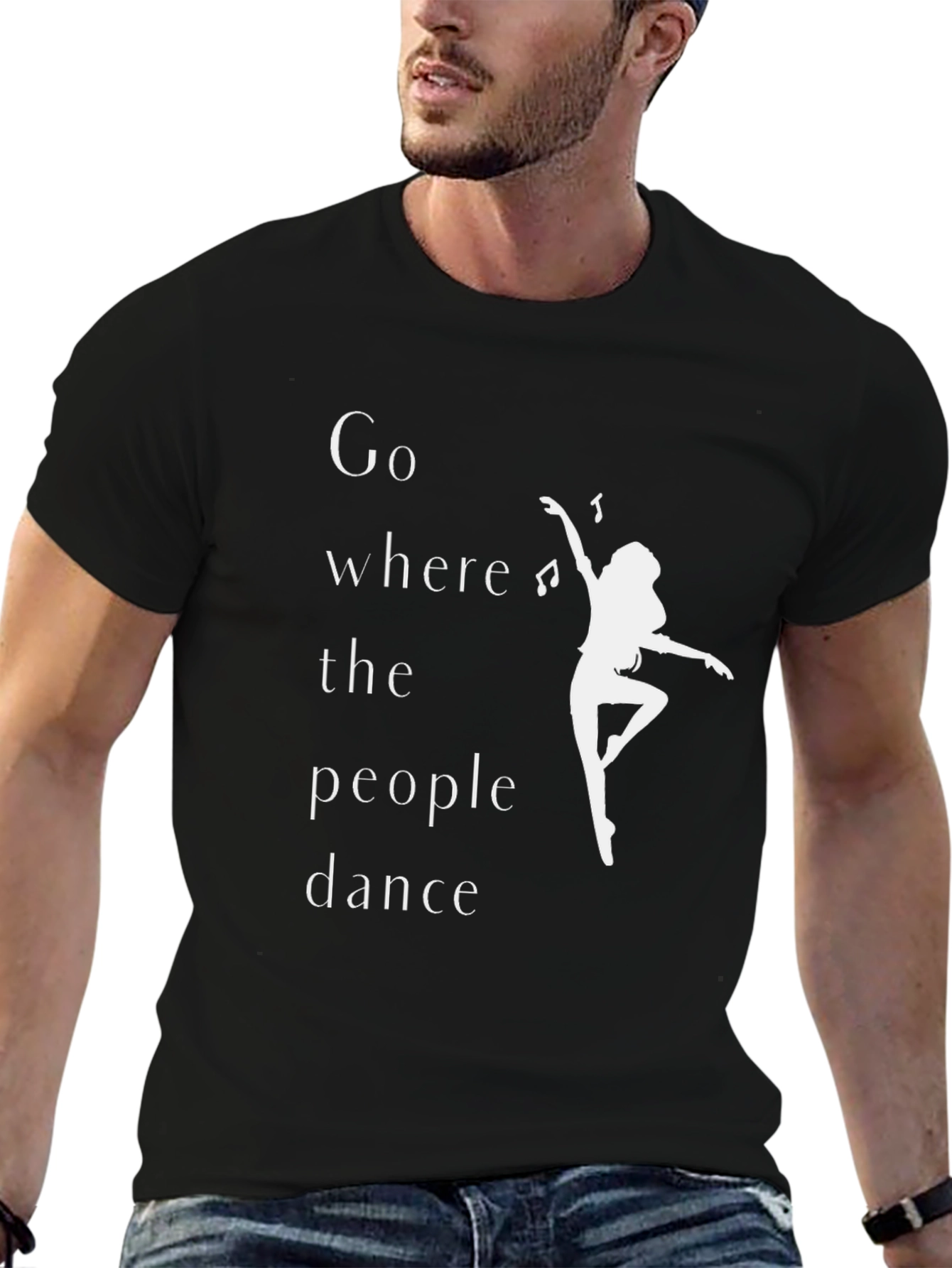 Black Dance Inspired Graphic Tee - Where the People Dance view 6