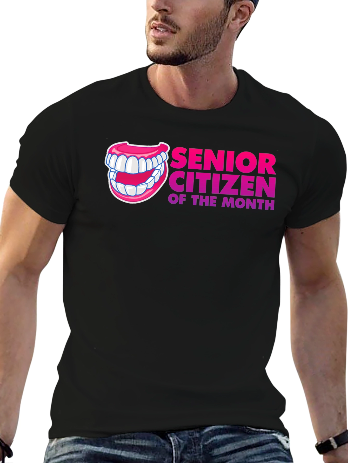 Black Senior Citizen of the Month Graphic T-Shirt view 6