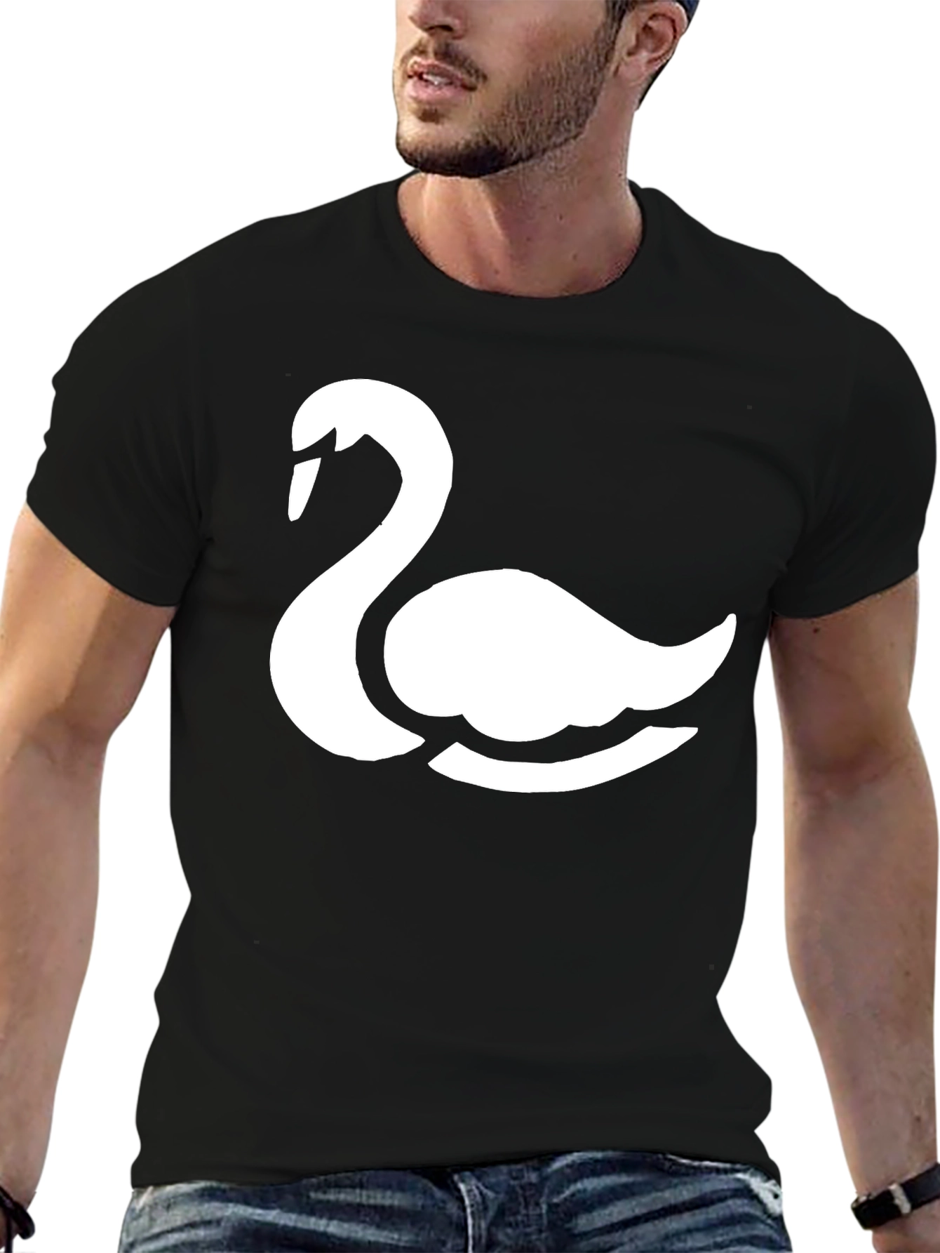 Black Swan Graphic Black T-Shirt - Stylish & Comfortable view 6