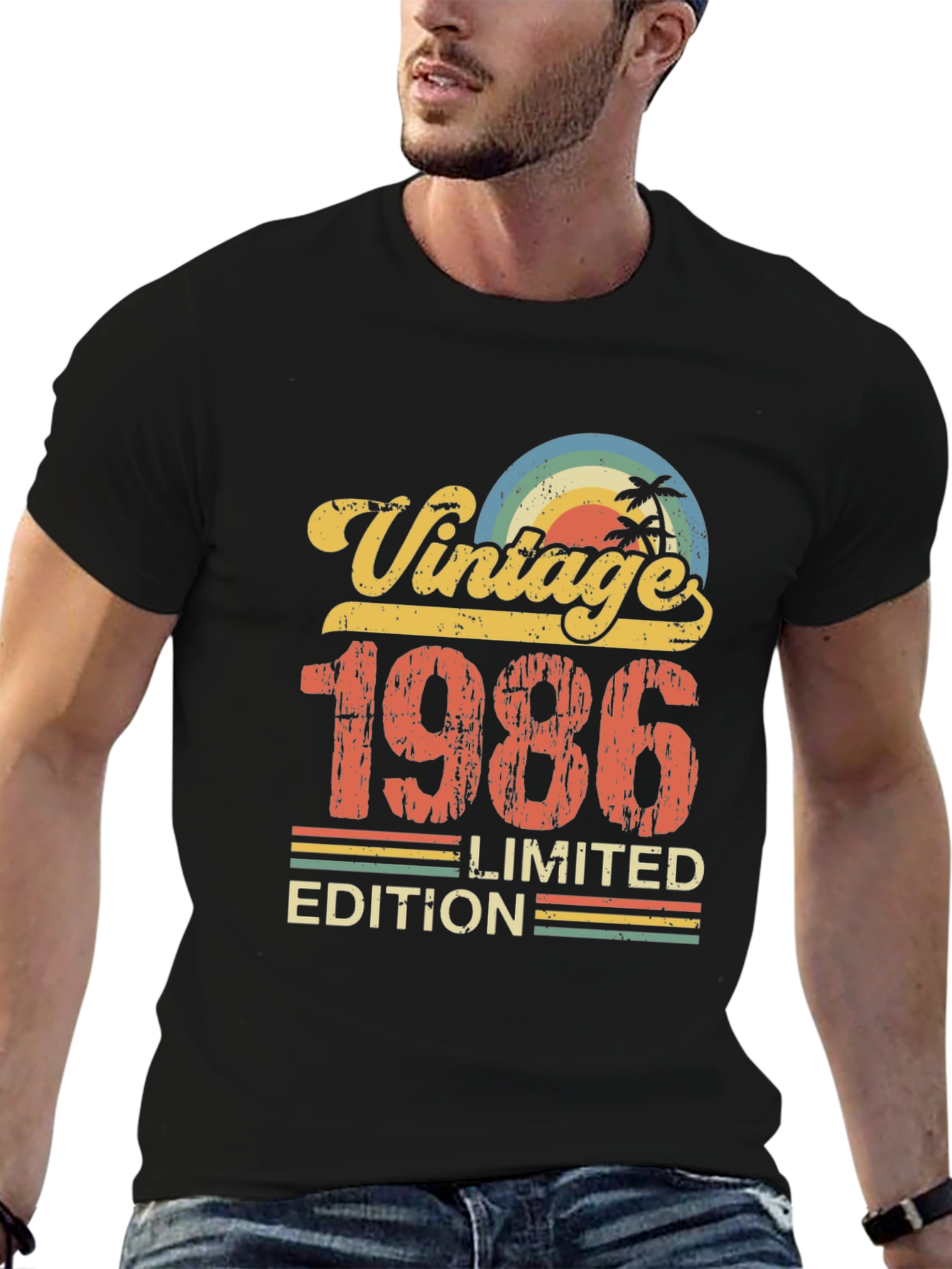 Black Vintage 1986 Limited Edition T-Shirt view 6