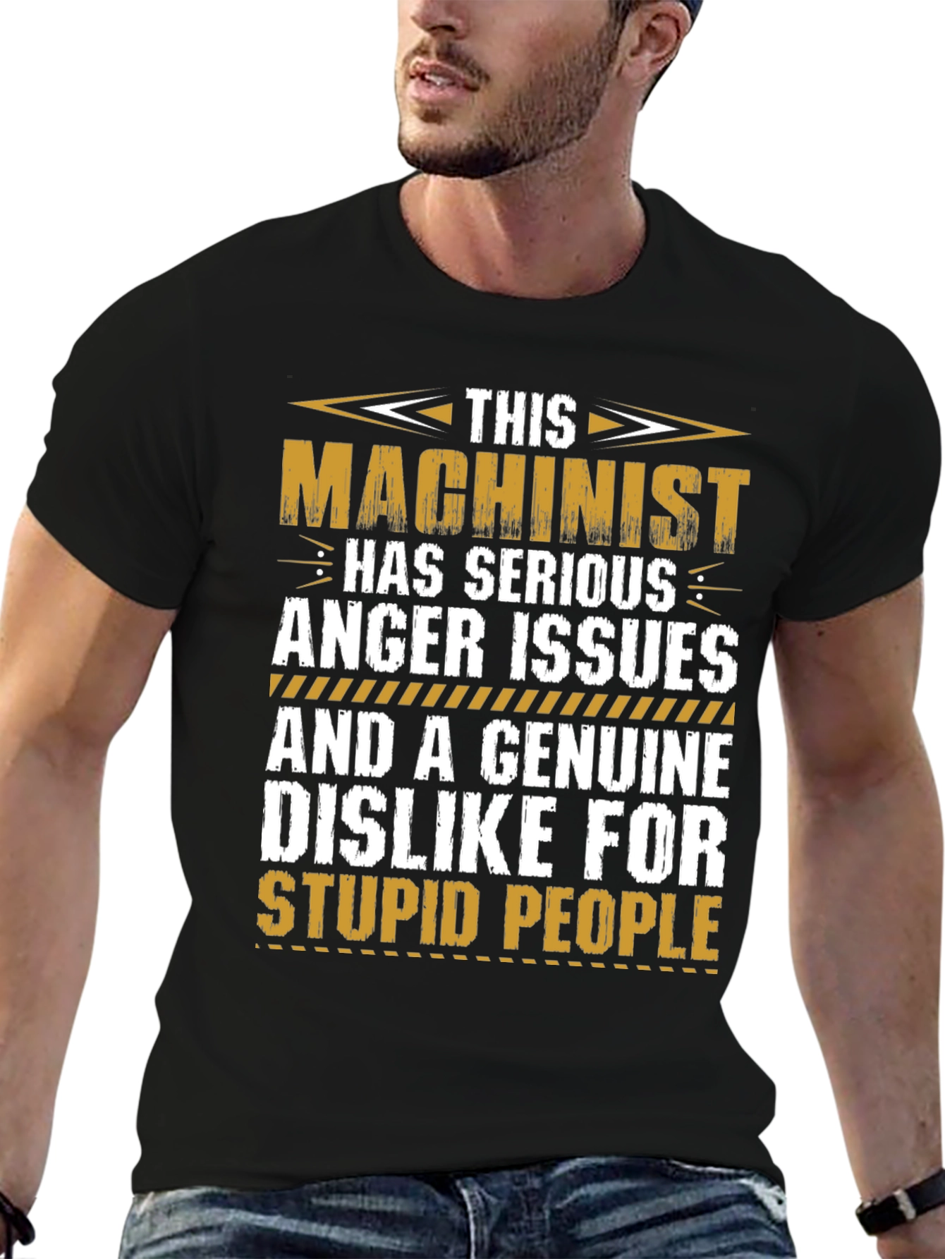 Black Machinist Anger Issues T-Shirt view 6