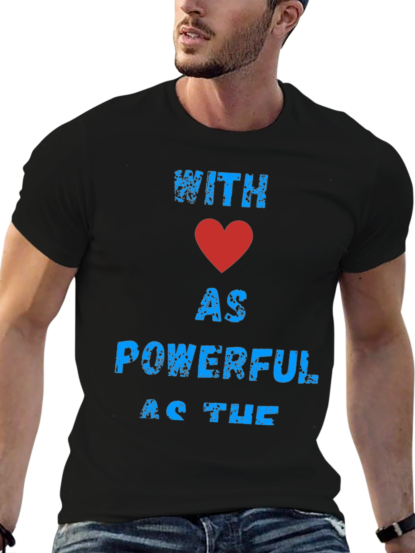 Black With Love As Powerful Graphic T-Shirt view 6