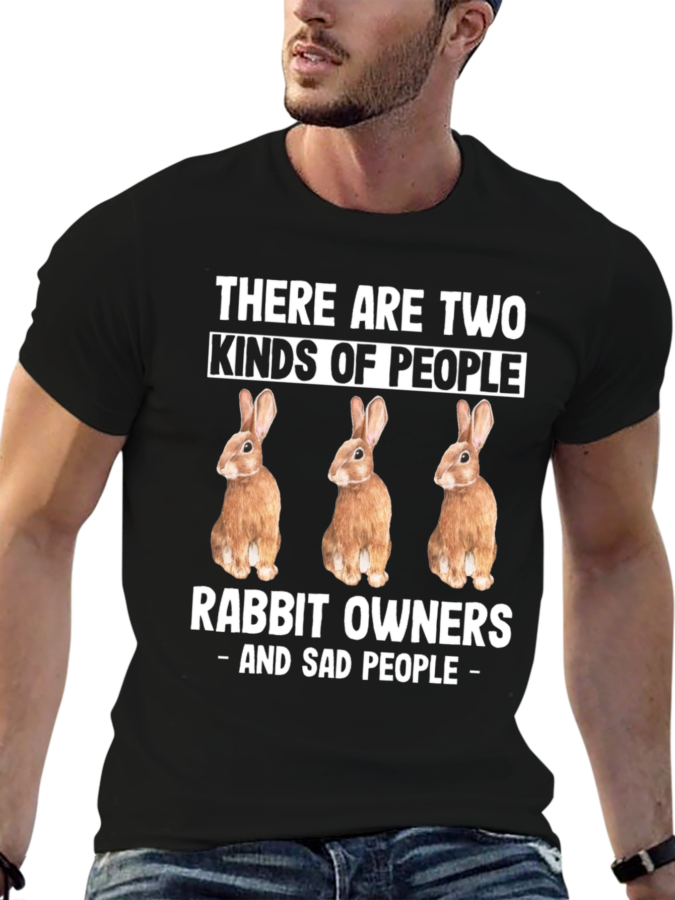 Black Rabbit Owners - T-Shirt, Funny Novelty Tee view 6