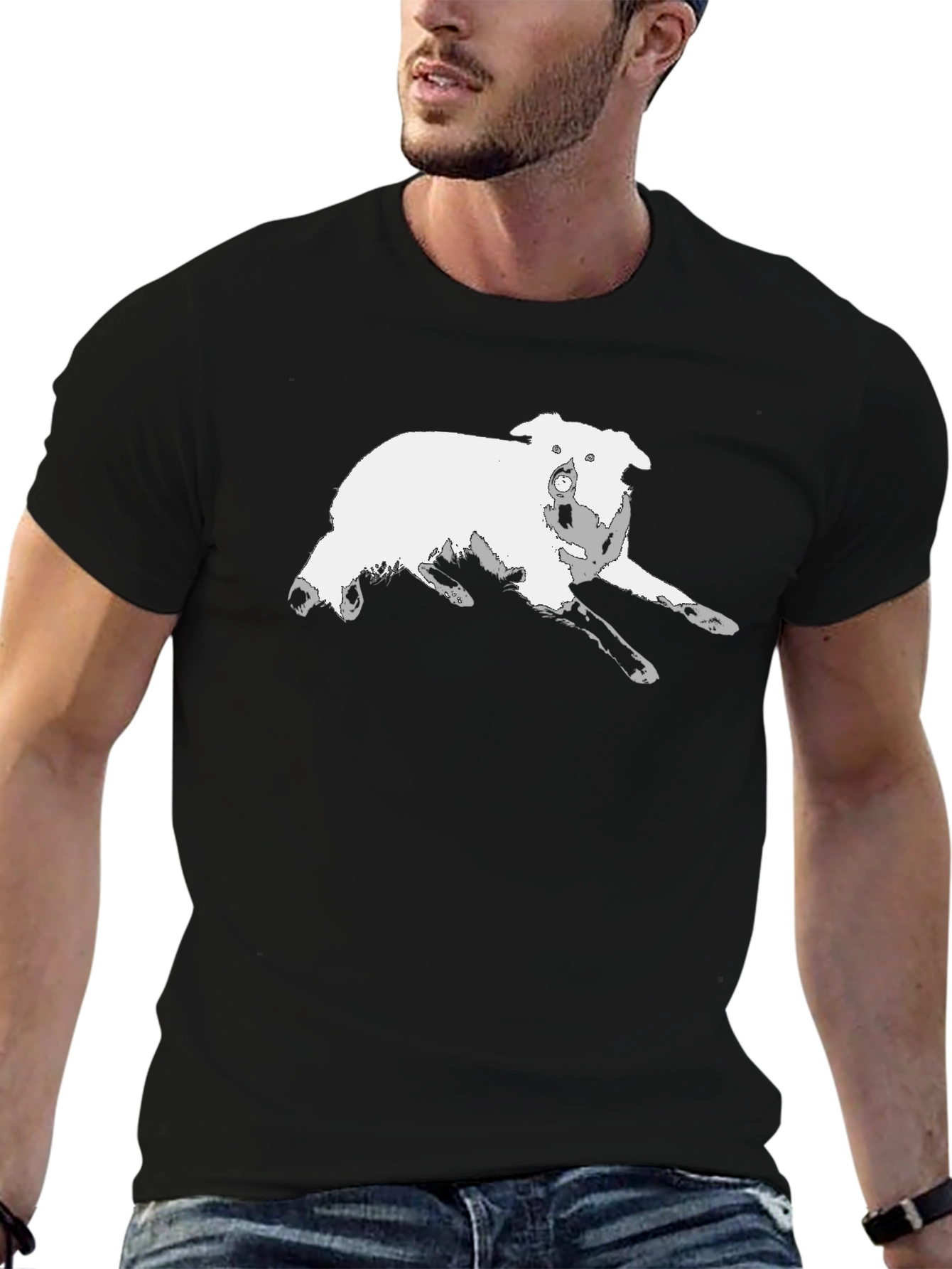 Black Dog Graphic Black T-Shirt view 6