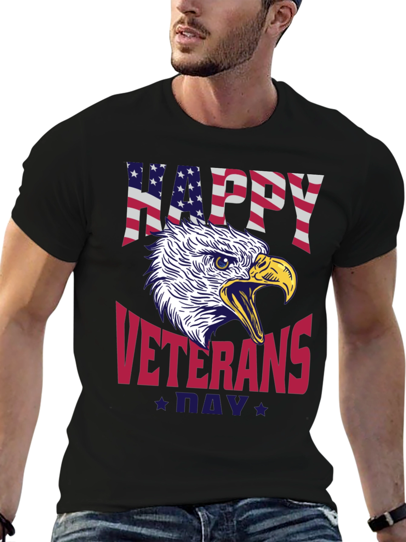 Happy Veterans Day Eagle Graphic Tee - 6