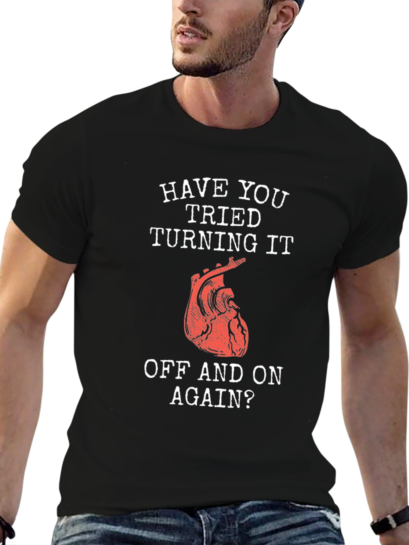 Black Heart Troubleshooting T-Shirt - Have You Tried Turning It Off? view 6