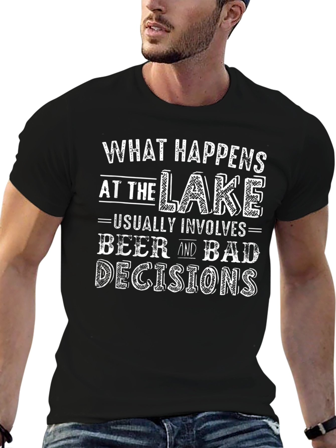 Black Lake Life T-Shirt - Beer & Bad Decisions view 6