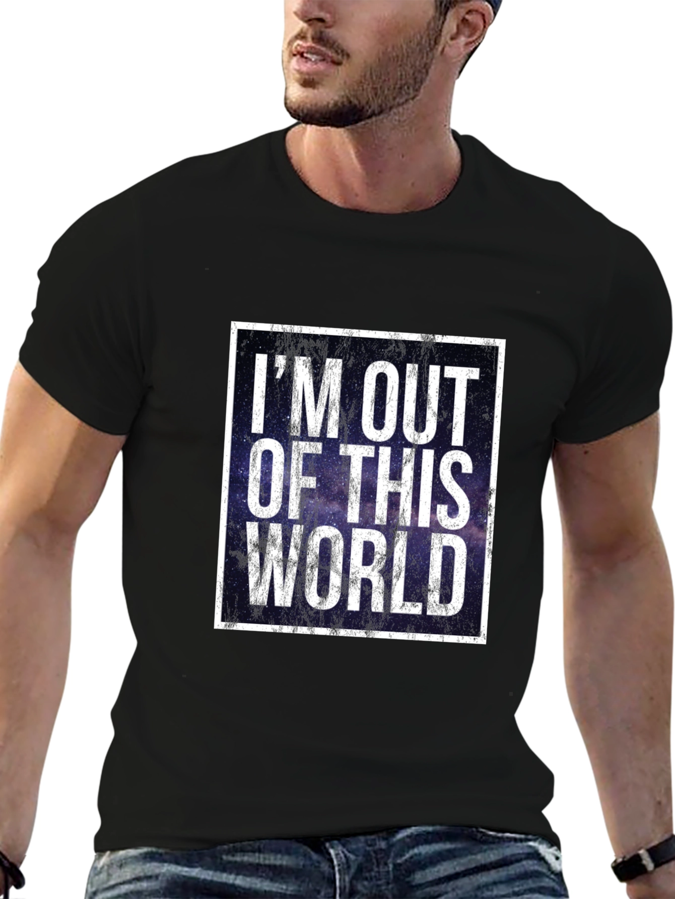 Black Out of This World Graphic T-Shirt view 6