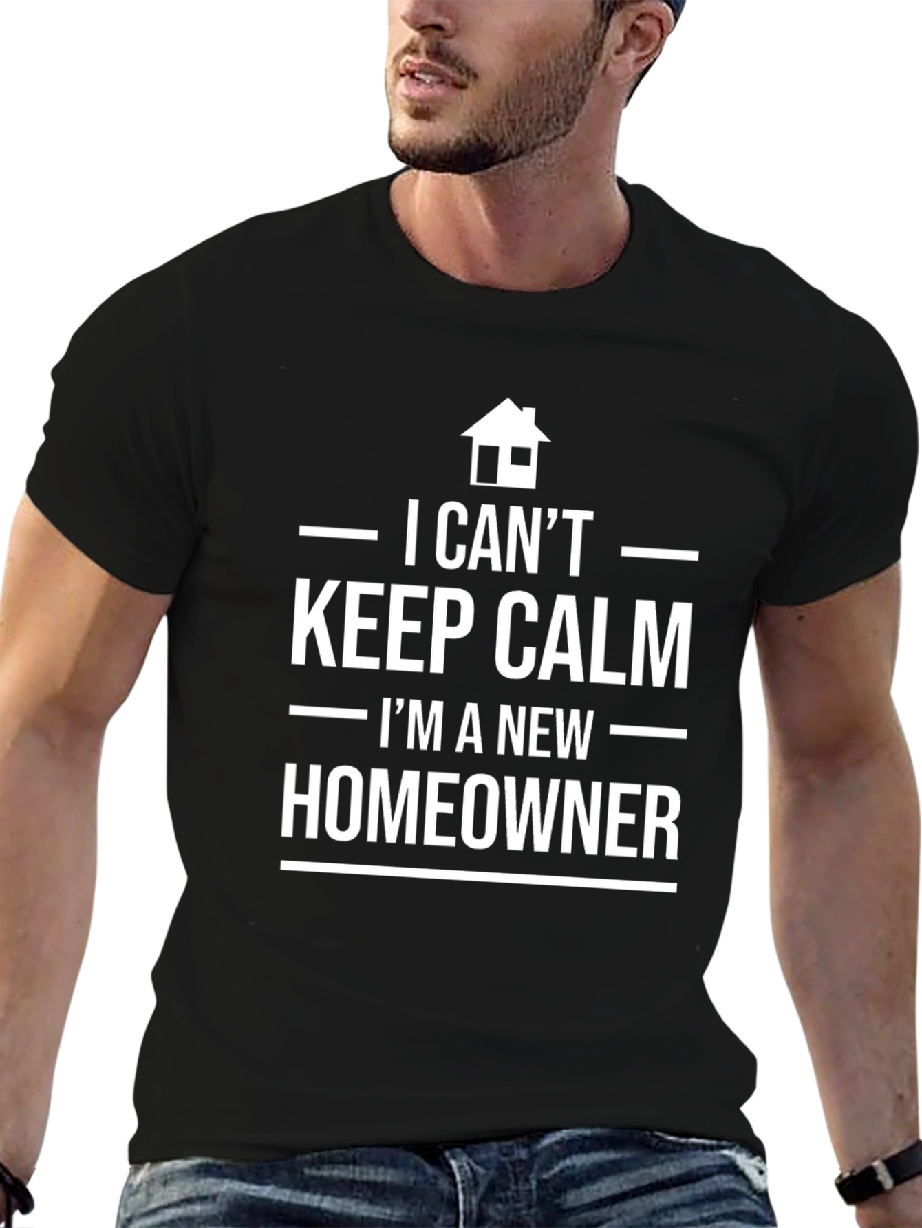 Black New Homeowner T-Shirt - Keep Calm Funny Tee view 6