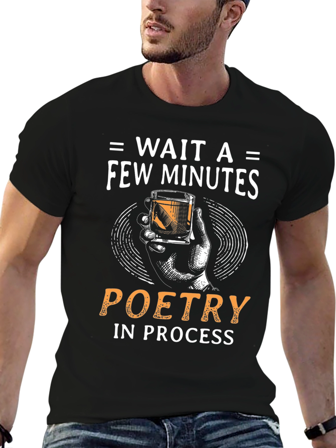 Black Poetry in Process Whiskey T-Shirt view 6